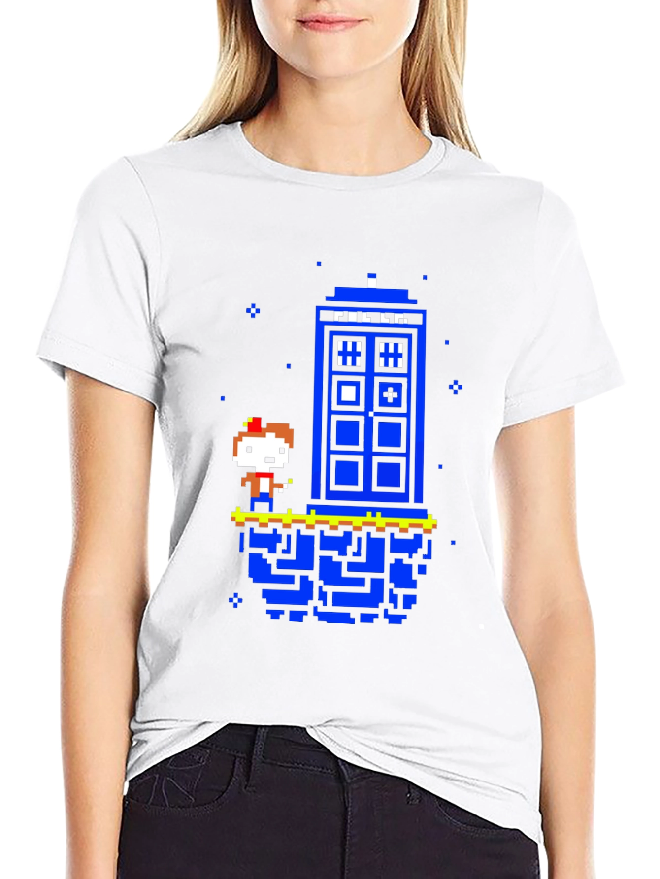 Retro 8-bit Tardis T-Shirt