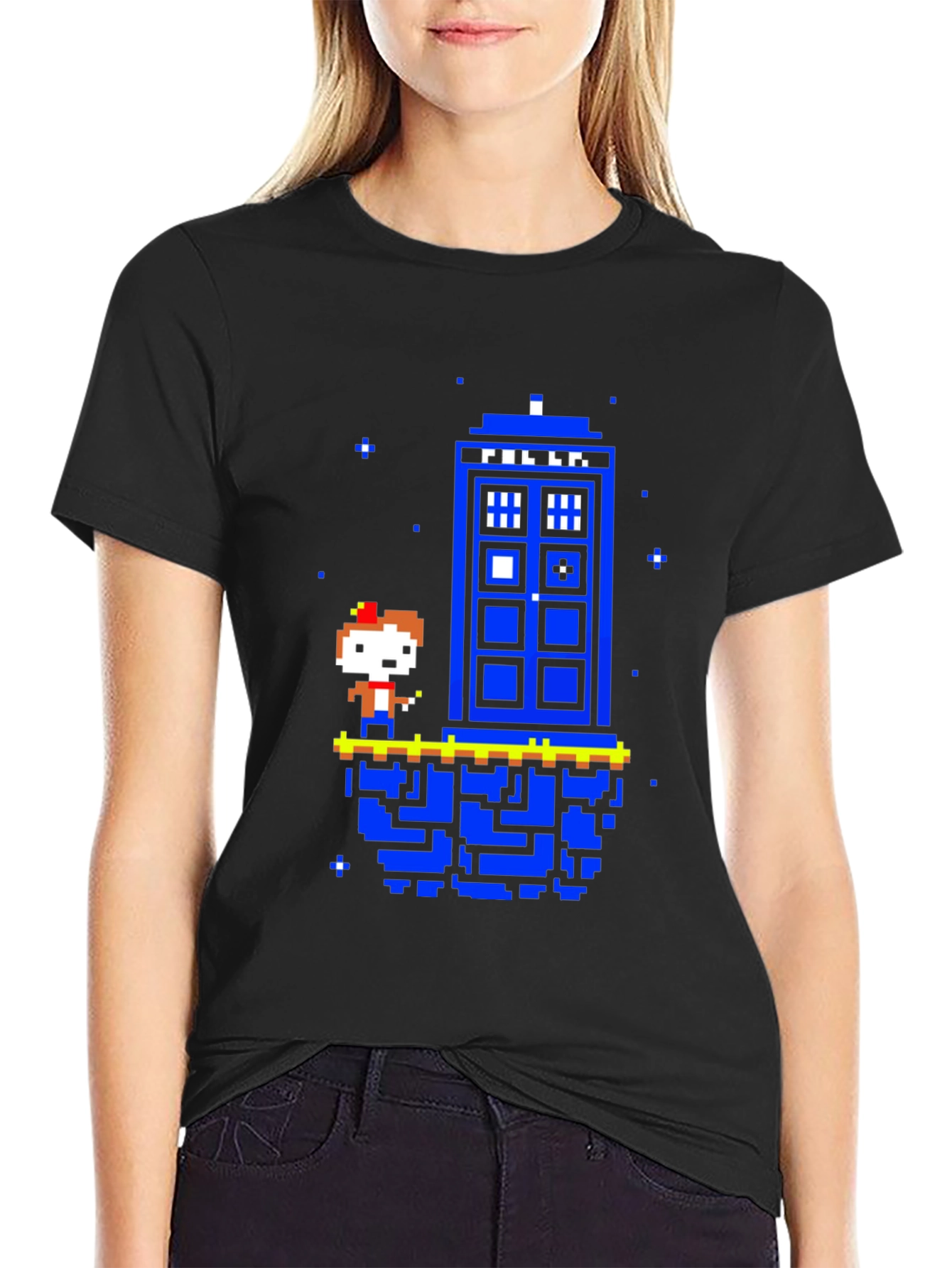 Retro 8-bit Tardis T-Shirt