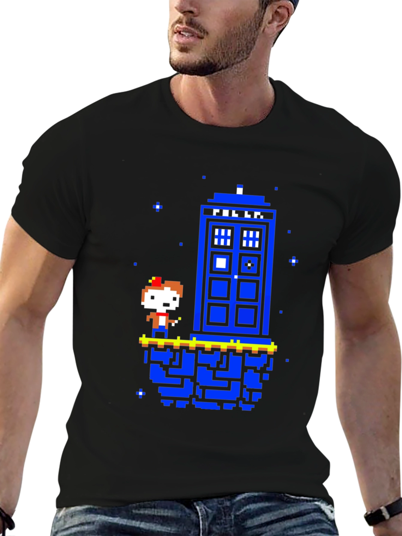 Retro 8-bit Tardis T-Shirt
