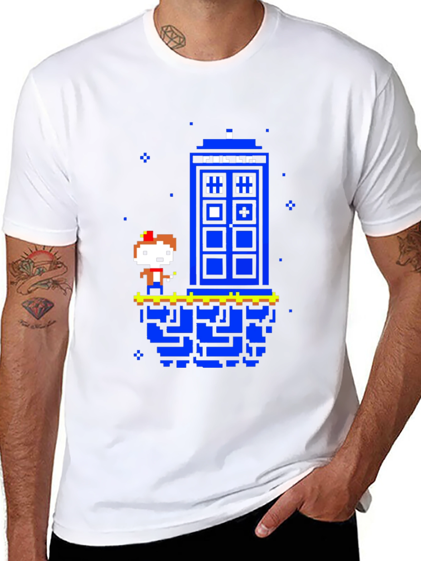 Retro 8-bit Tardis T-Shirt