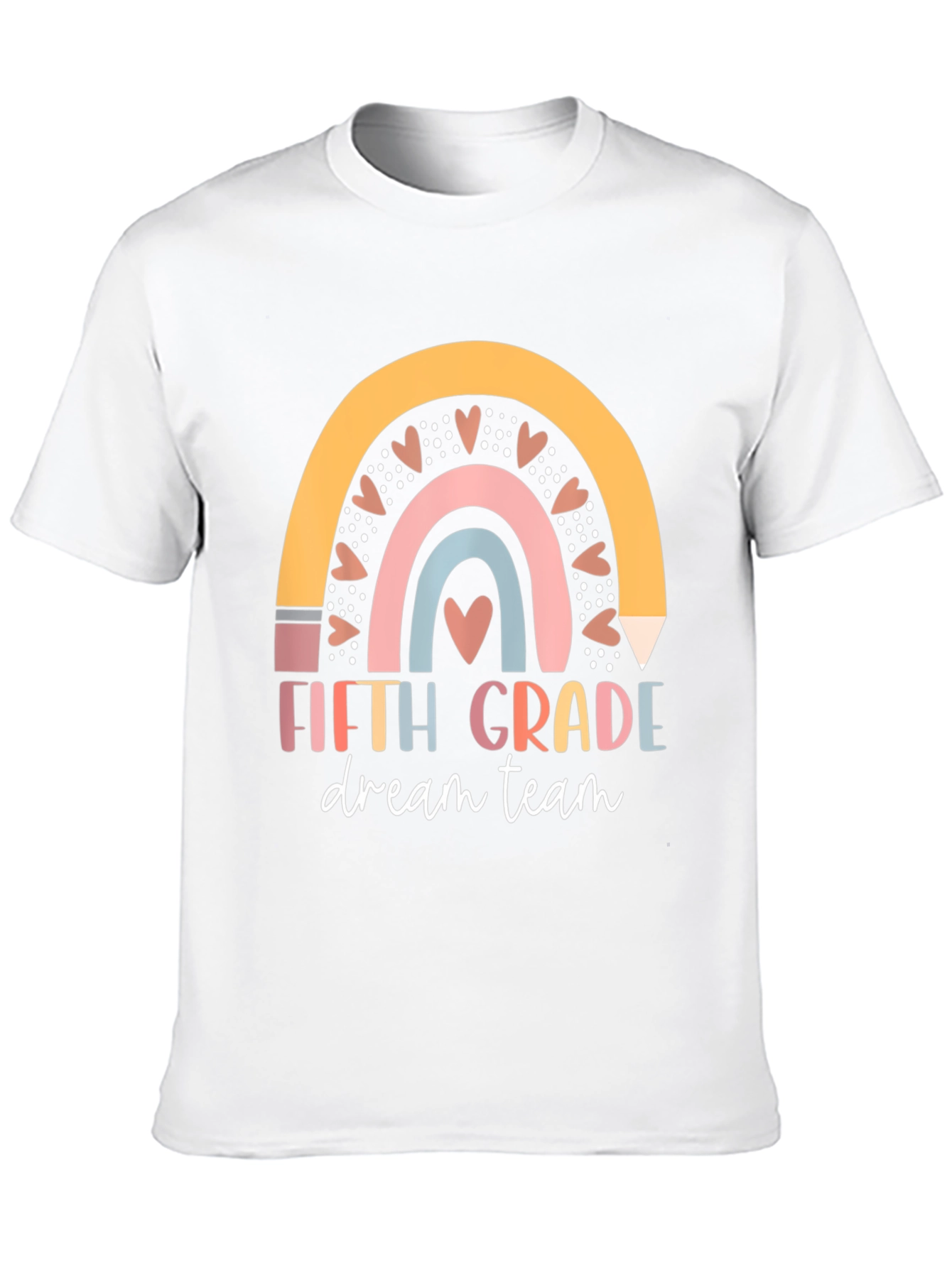 Fifth Grade Dream Team Teacher Rainbow Shirt