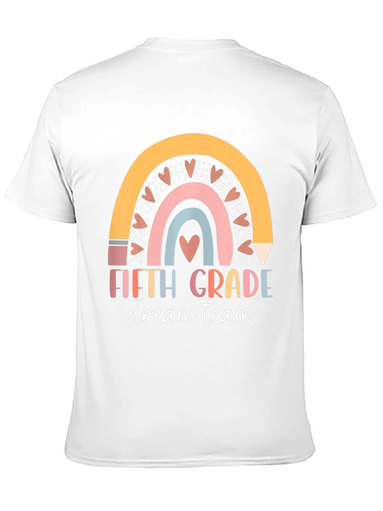 Fifth Grade Dream Team Teacher Rainbow Shirt