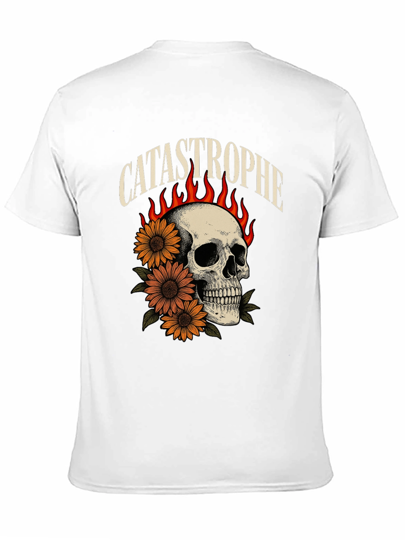 Catastrophe Skull & Sunflower Graphic Tee