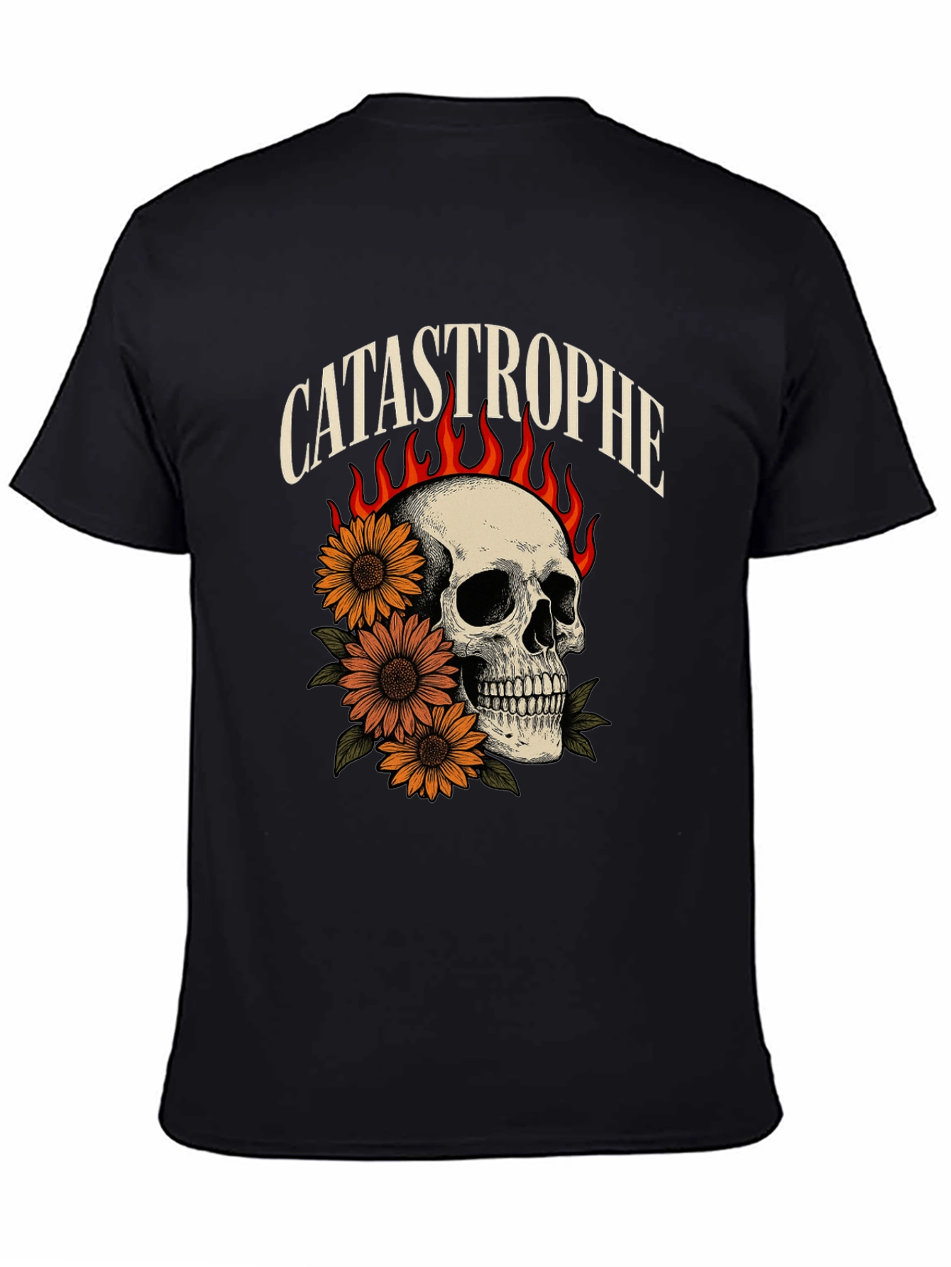 Catastrophe Skull & Sunflower Graphic Tee