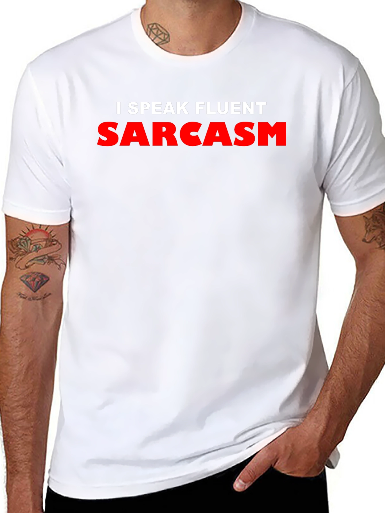 I Speak Fluent Sarcasm Graphic T-Shirt - Black