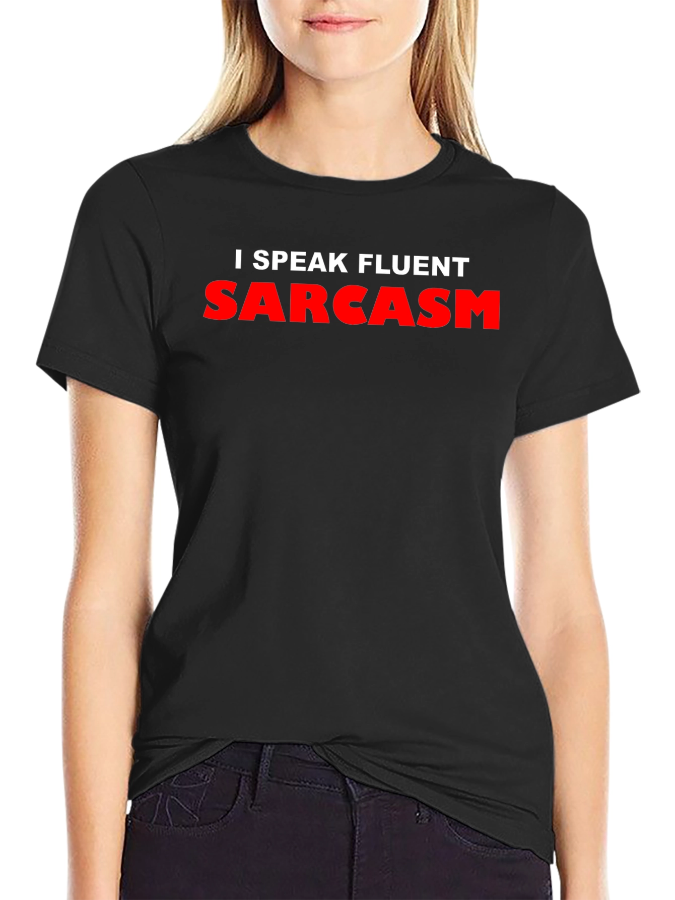 I Speak Fluent Sarcasm Graphic T-Shirt - Black