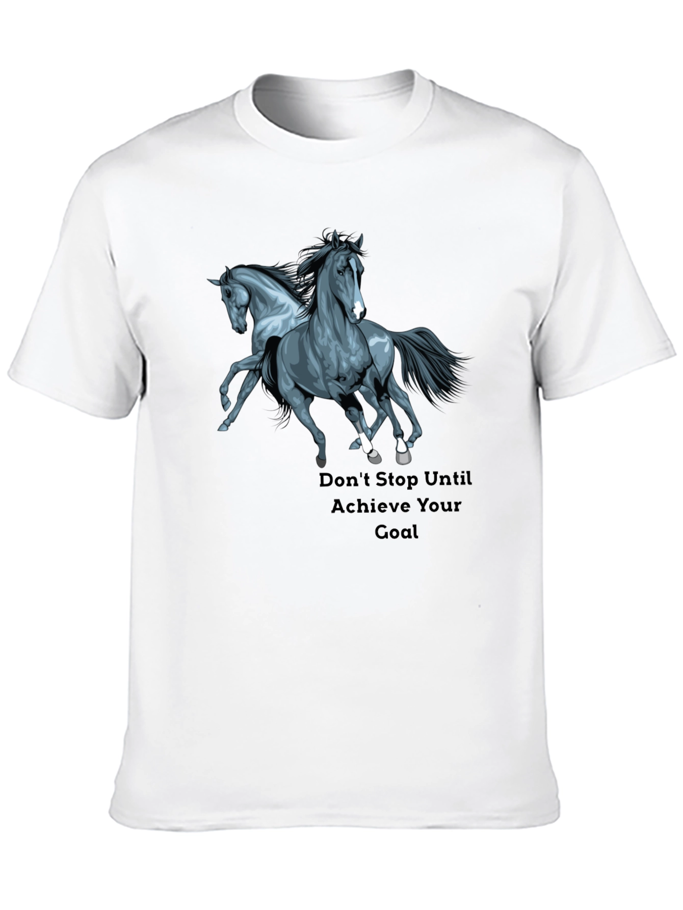 Horse Graphic Black T-Shirt: Achieve Your Goal