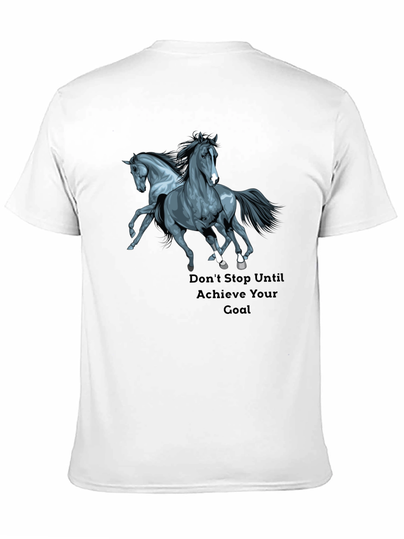 Horse Graphic Black T-Shirt: Achieve Your Goal