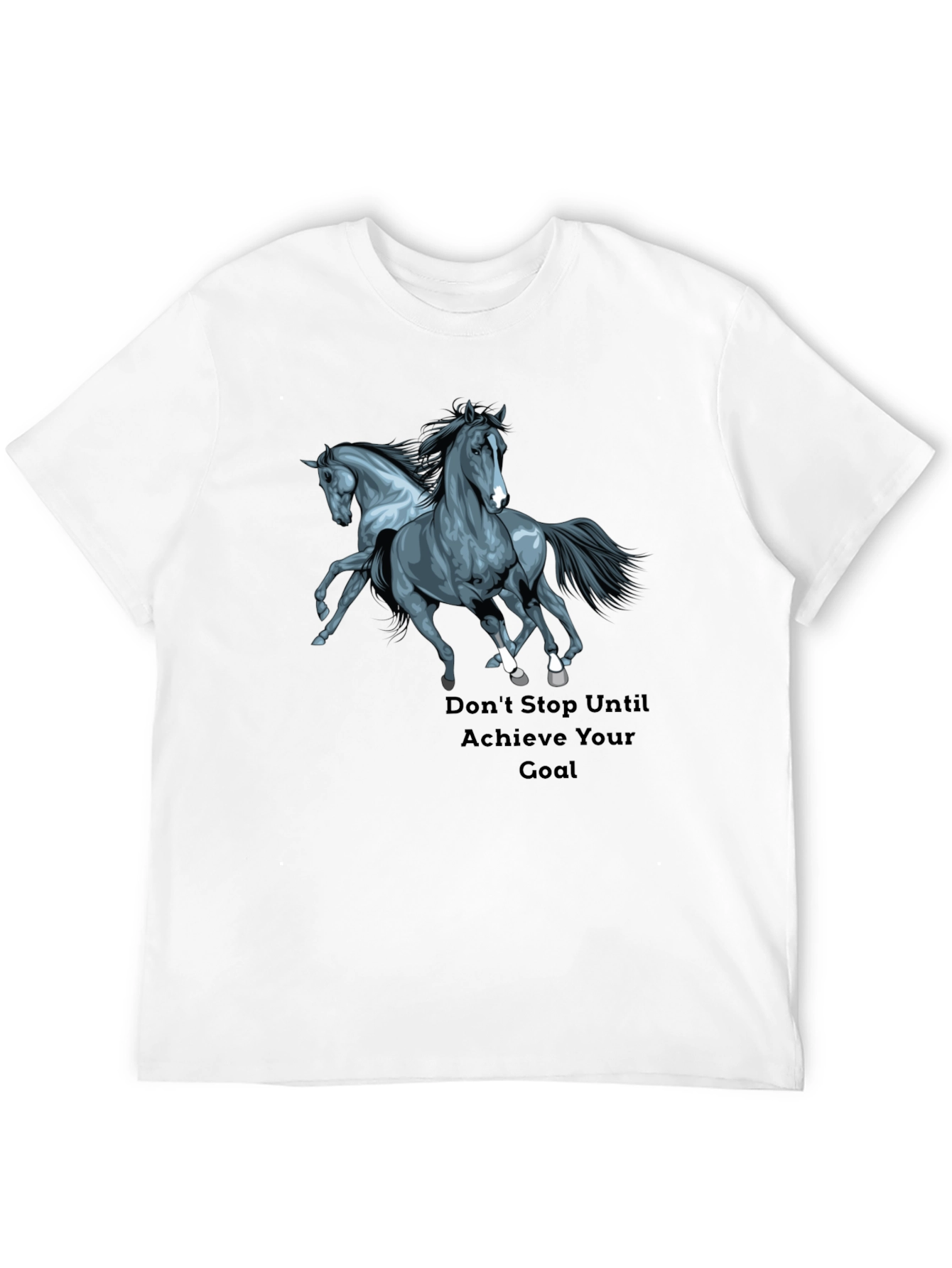 Horse Graphic Black T-Shirt: Achieve Your Goal