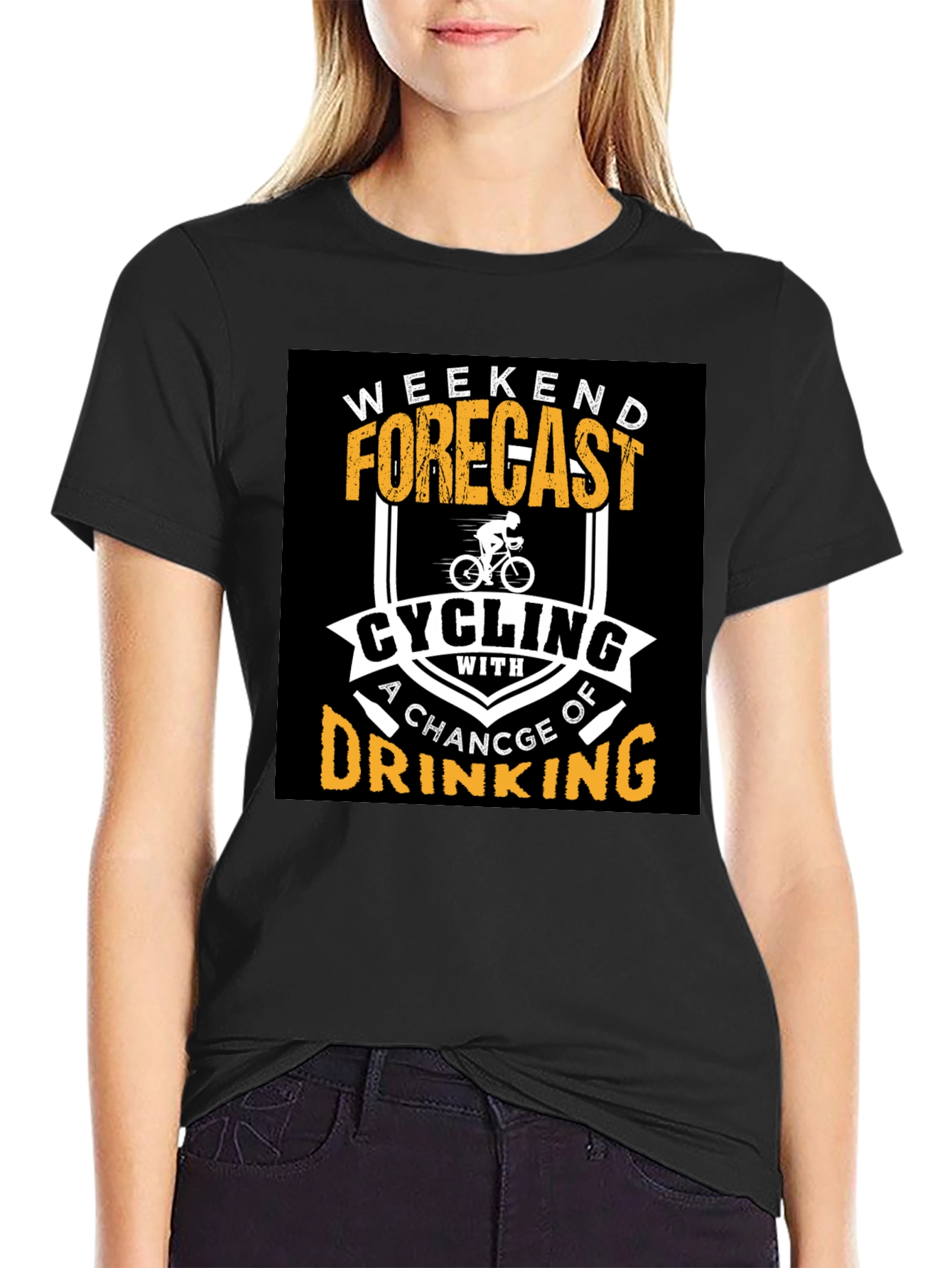 Cycling and Drinking T-Shirt - Weekend Forecast