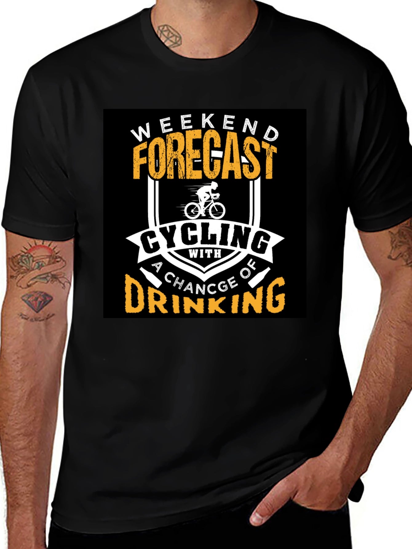 Cycling and Drinking T-Shirt - Weekend Forecast