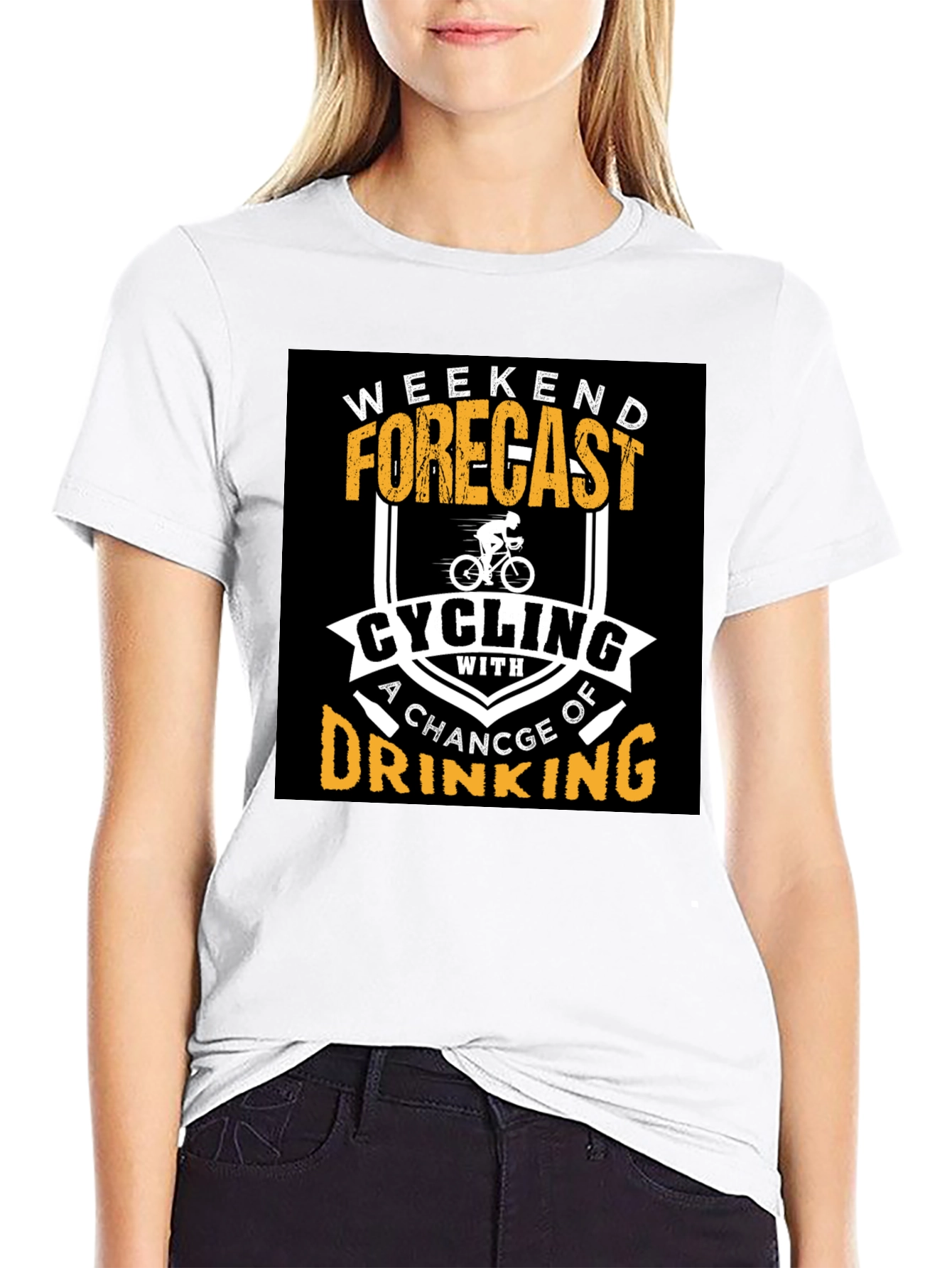Cycling and Drinking T-Shirt - Weekend Forecast
