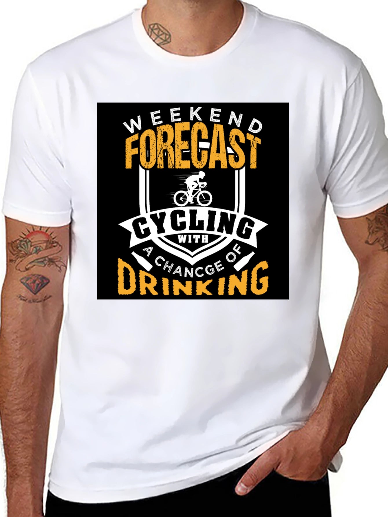 Cycling and Drinking T-Shirt - Weekend Forecast