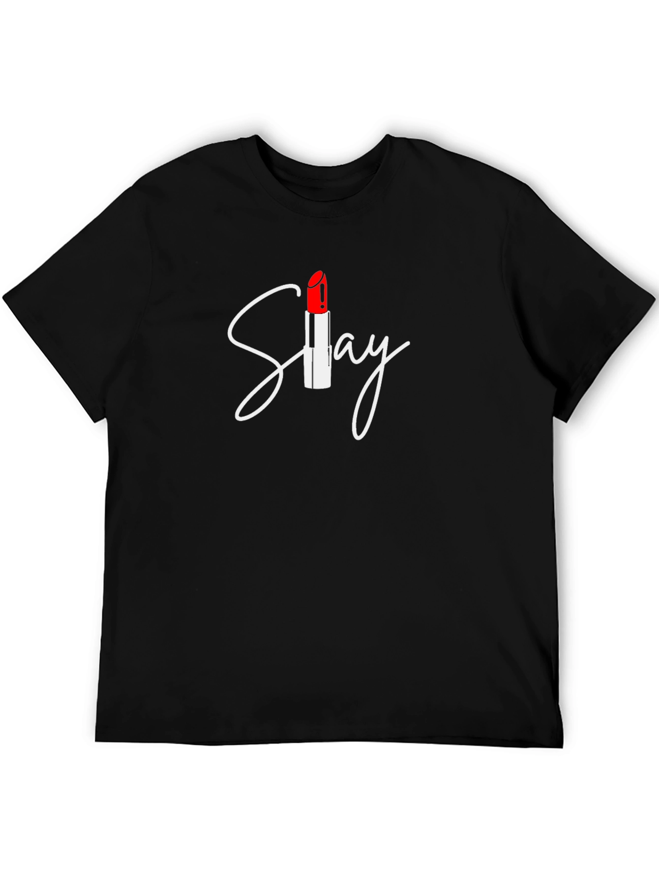 Slay Lipstick Graphic T-Shirt - Black
