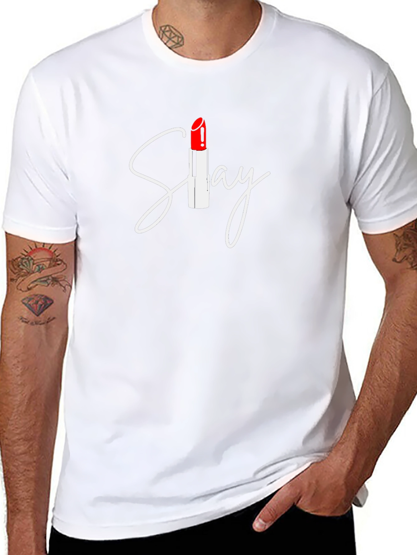 Slay Lipstick Graphic T-Shirt - Black