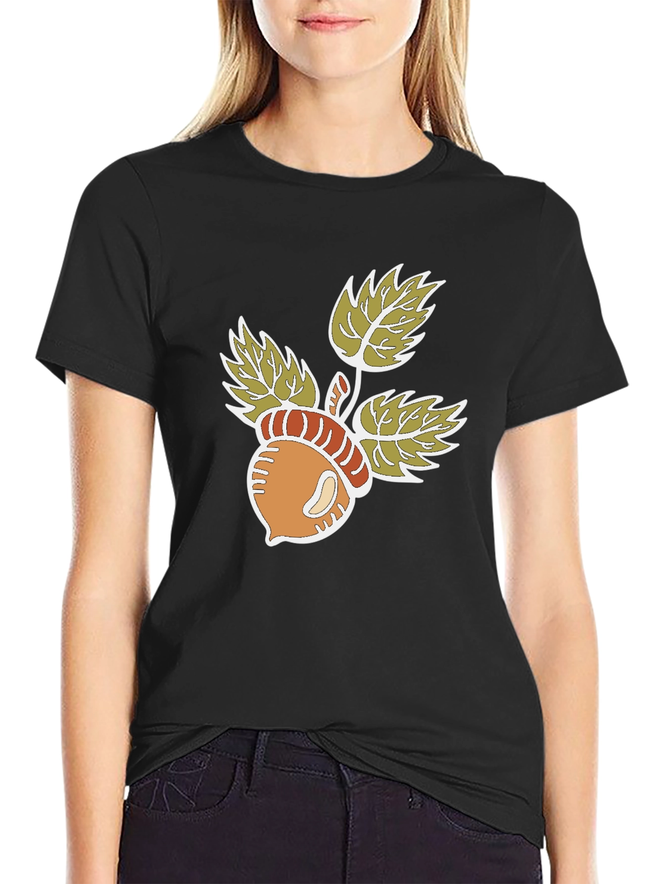 Acorn & Leaves Graphic T-Shirt