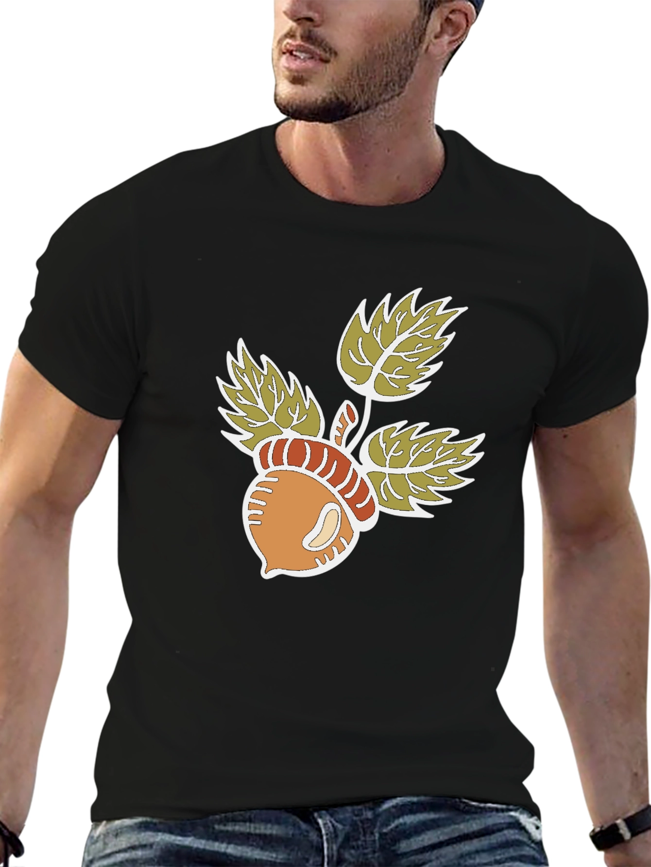 Acorn & Leaves Graphic T-Shirt