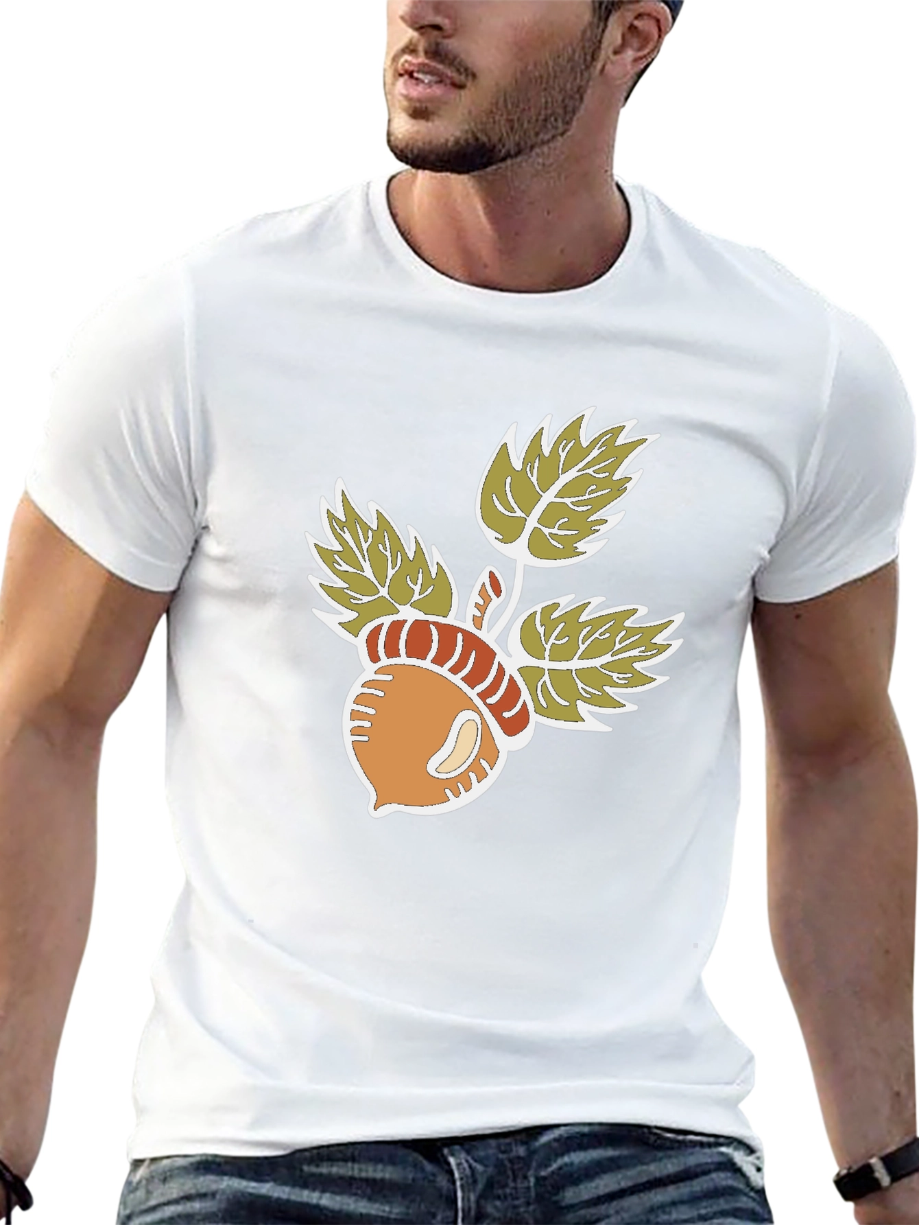 Acorn & Leaves Graphic T-Shirt
