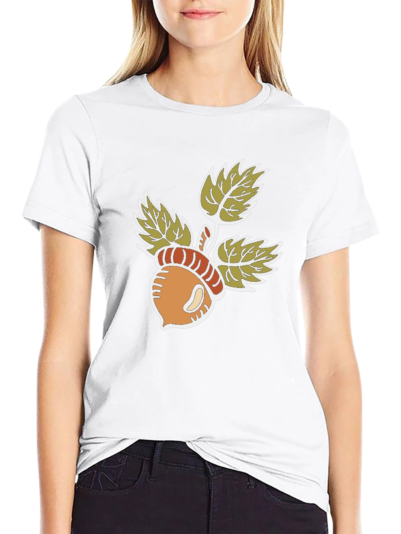 Acorn & Leaves Graphic T-Shirt