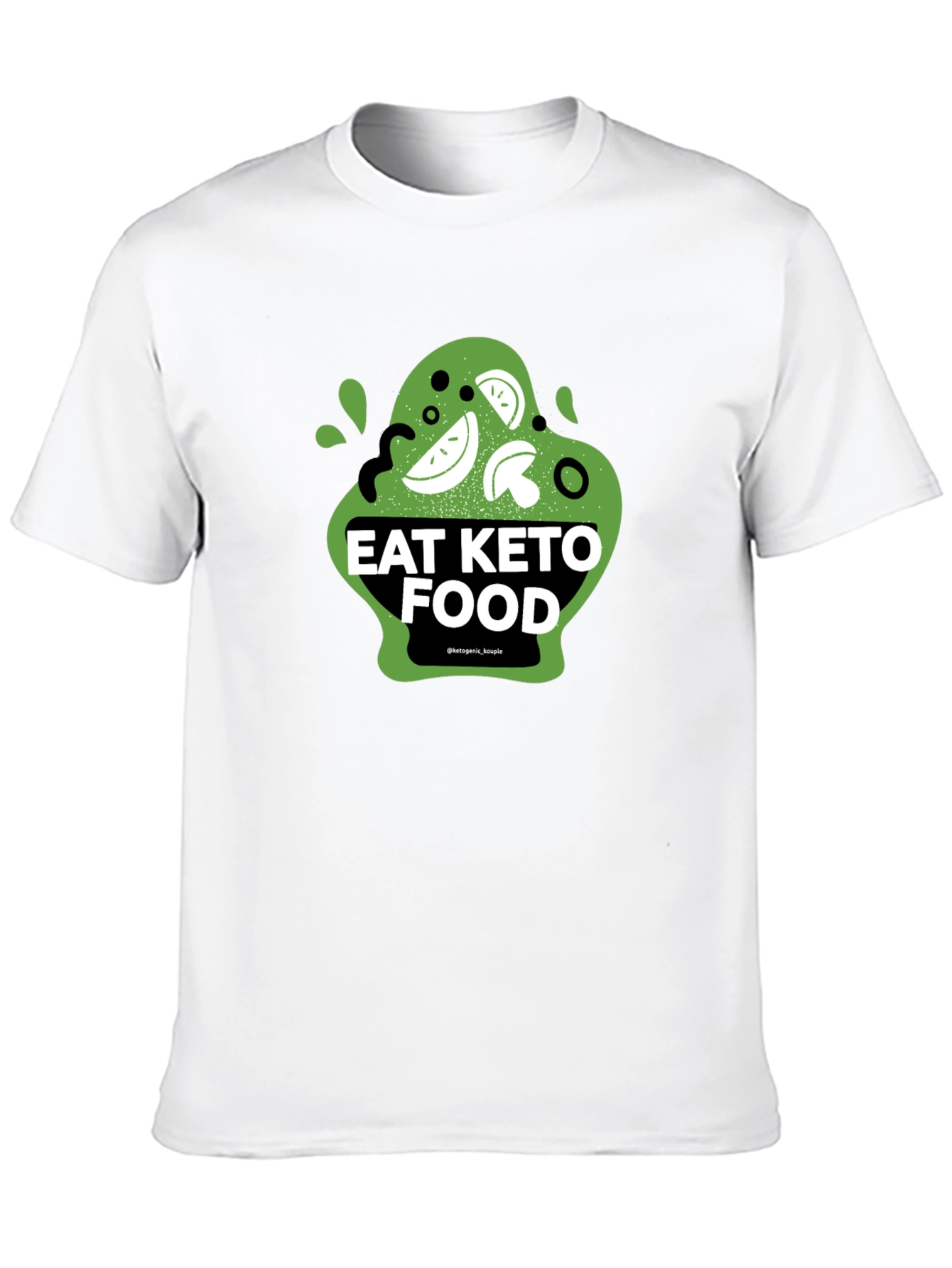 Eat Keto Food Graphic Tee - Black Cotton T-Shirt