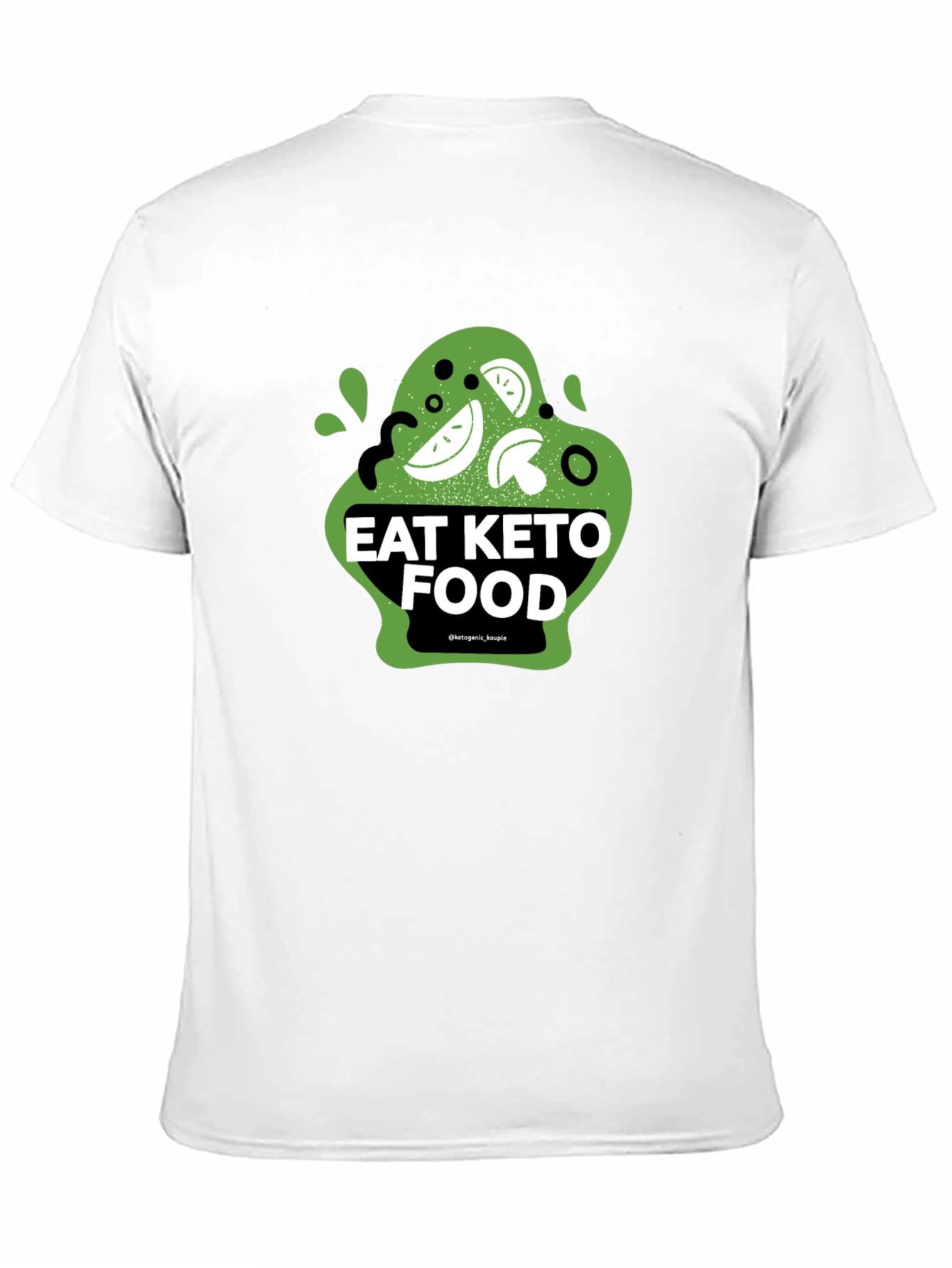 Eat Keto Food Graphic Tee - Black Cotton T-Shirt
