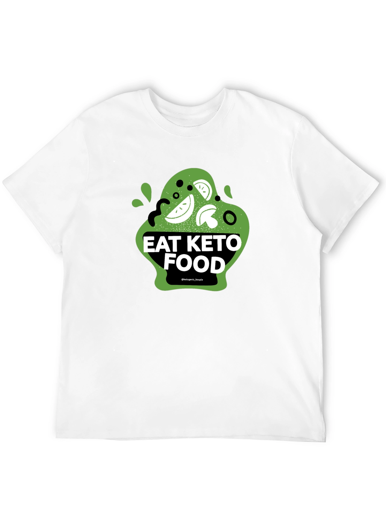 Eat Keto Food Graphic Tee - Black Cotton T-Shirt