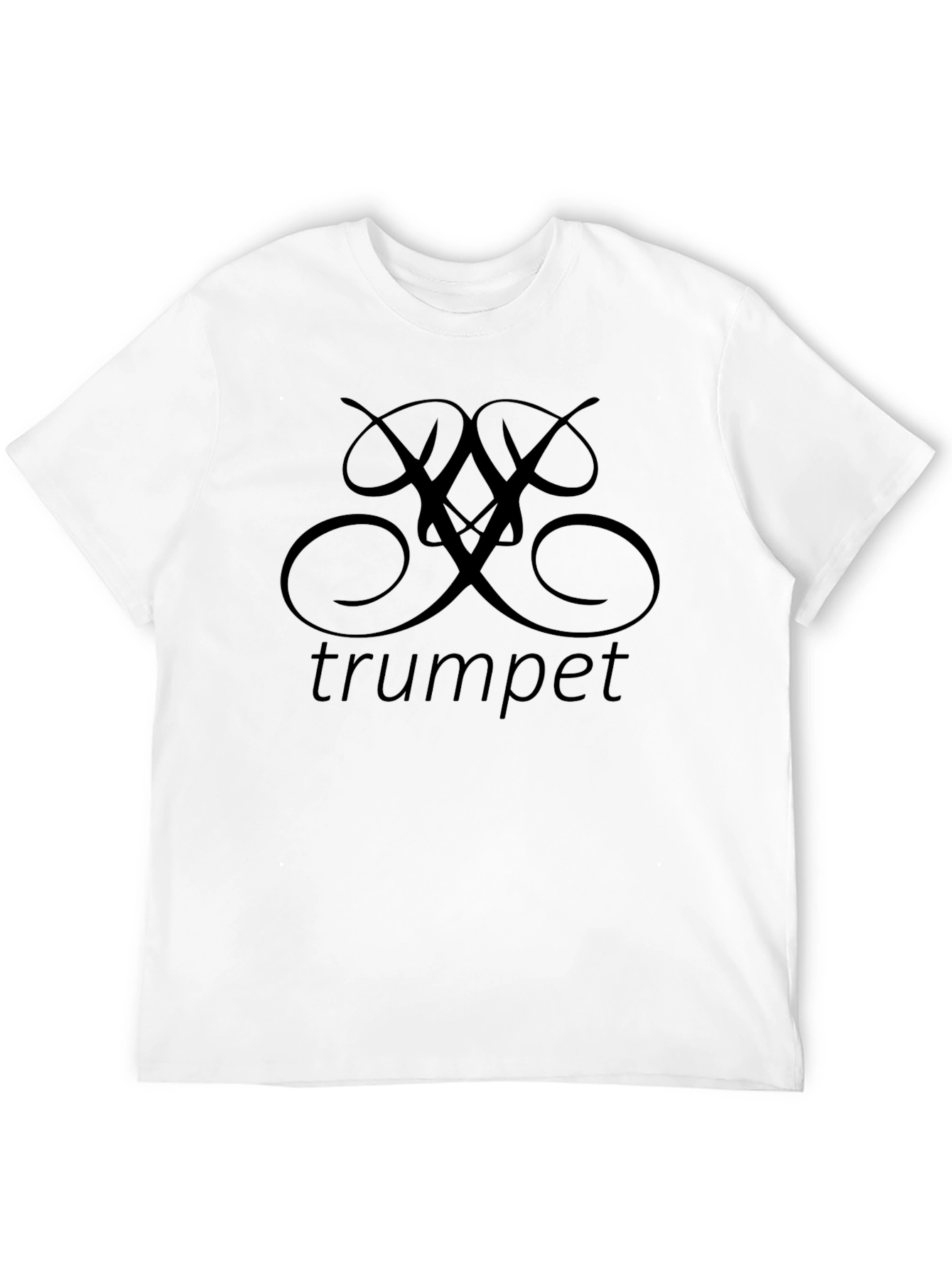 Trumpet Graphic Tee - Soft Black Cotton T-Shirt