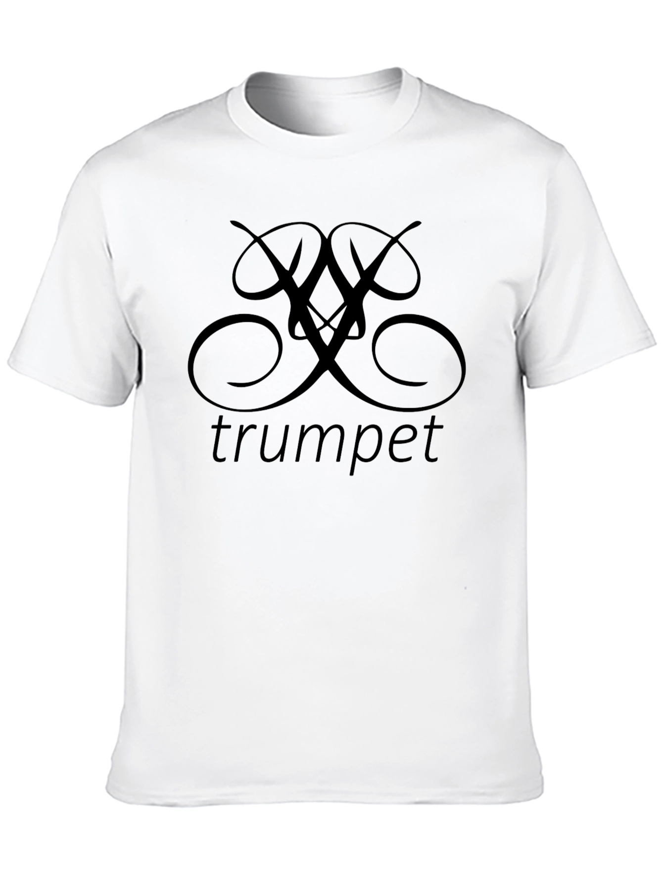 Trumpet Graphic Tee - Soft Black Cotton T-Shirt