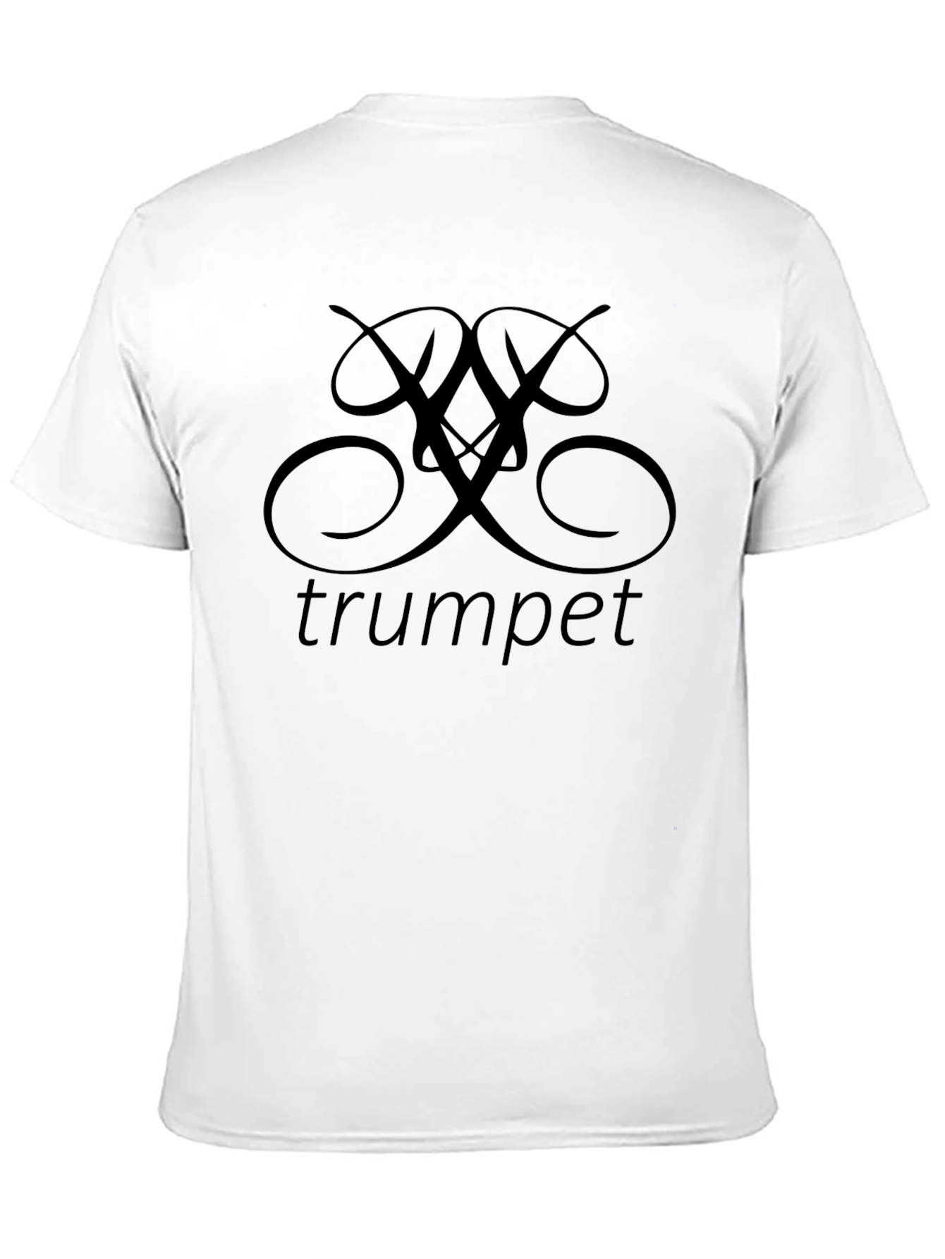 Trumpet Graphic Tee - Soft Black Cotton T-Shirt