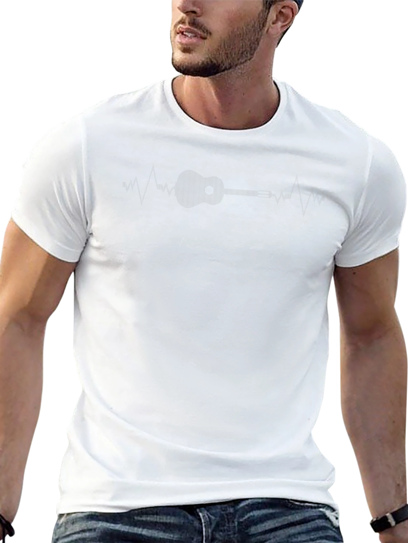 Guitar Heartbeat T-Shirt - Music Lover Tee