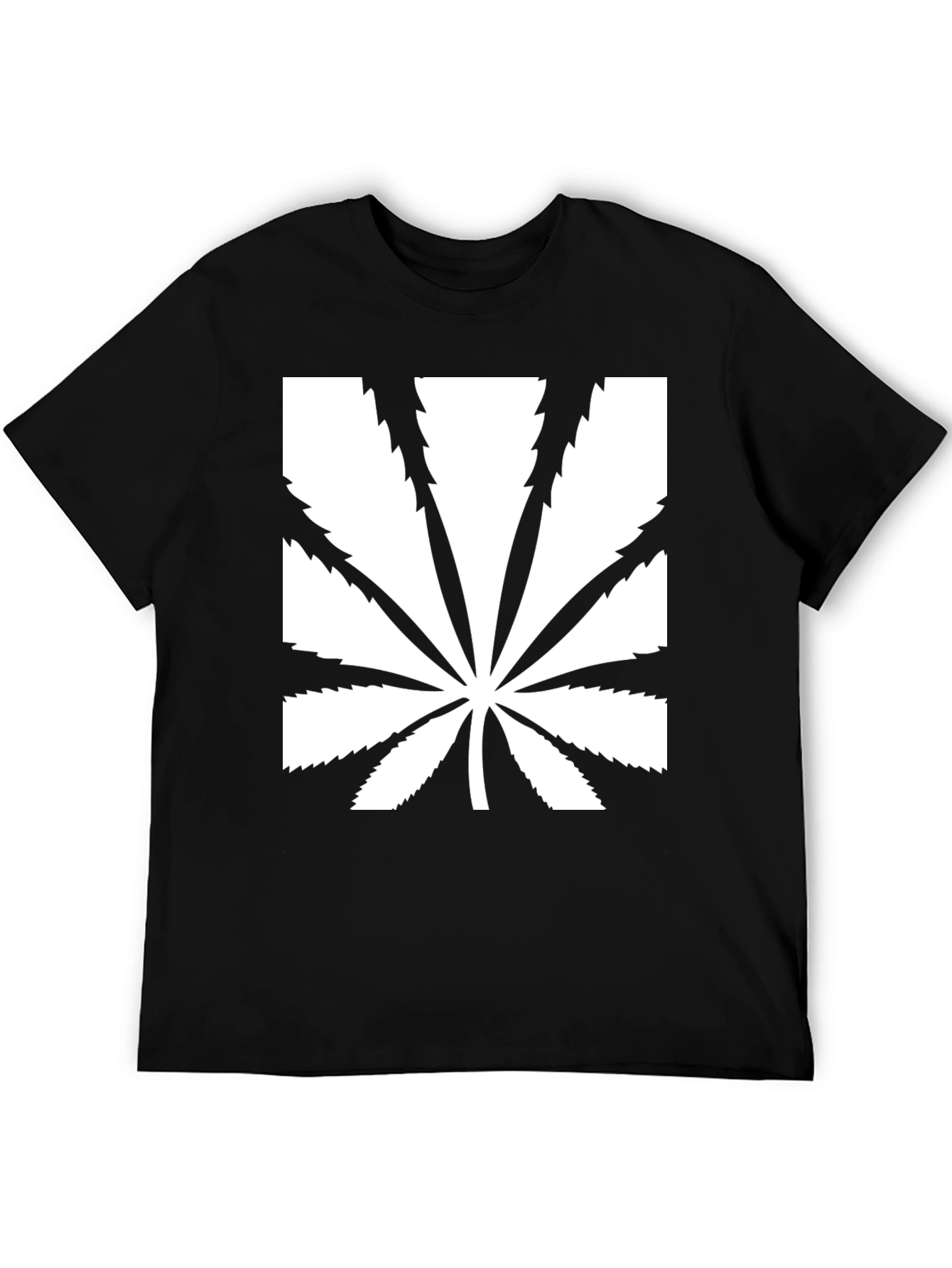 Cool Graphic Marijuana Leaf Black T-Shirt