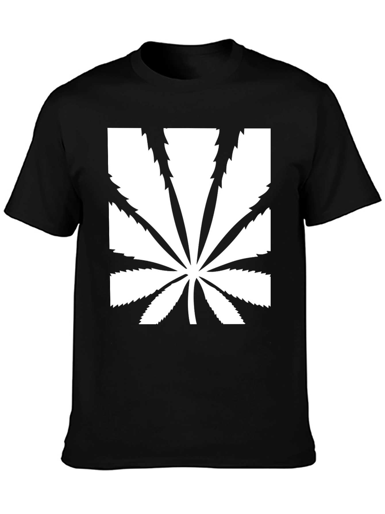 Cool Graphic Marijuana Leaf Black T-Shirt