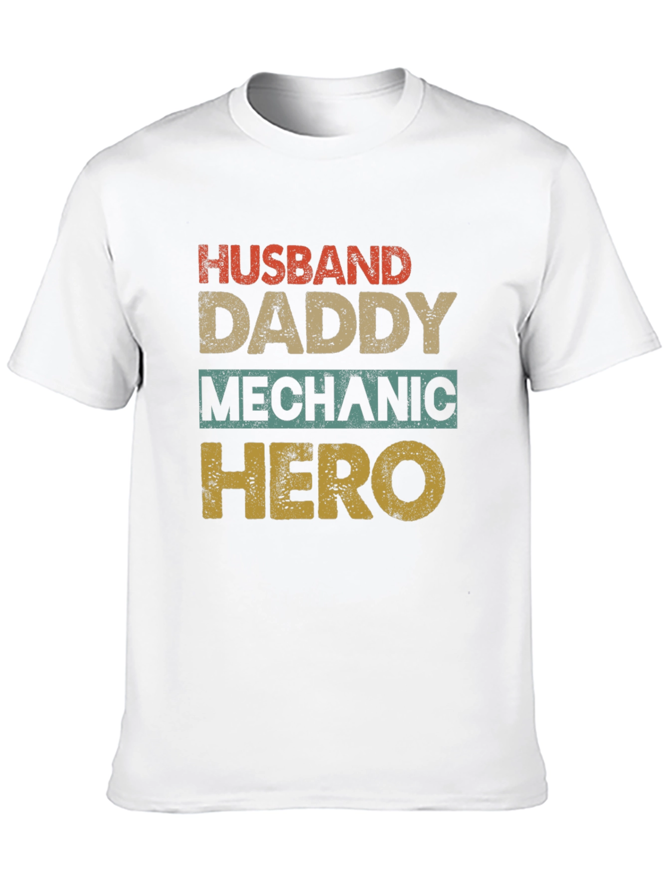 Husband Daddy Mechanic Hero Mens T-Shirt