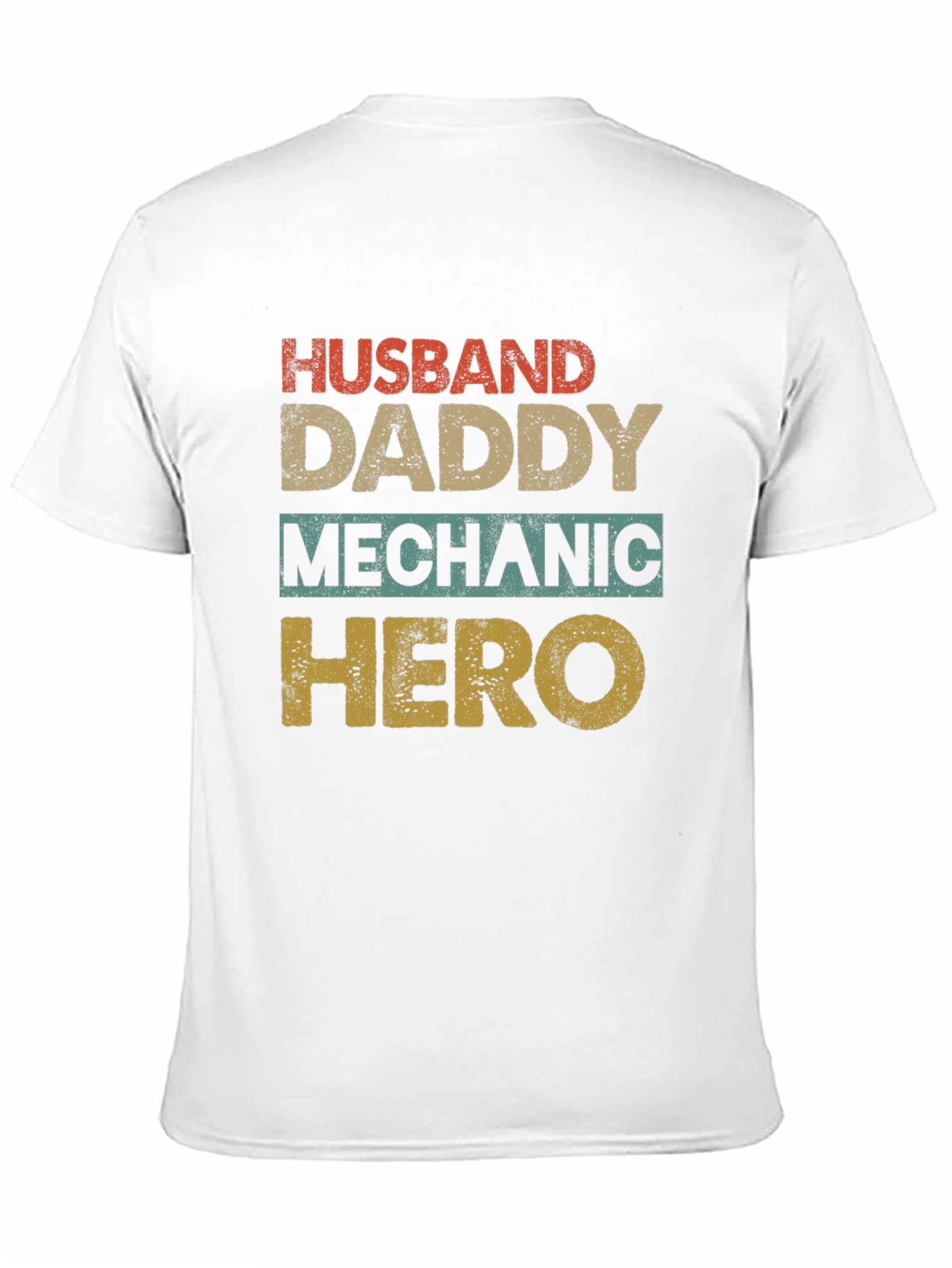 Husband Daddy Mechanic Hero Mens T-Shirt