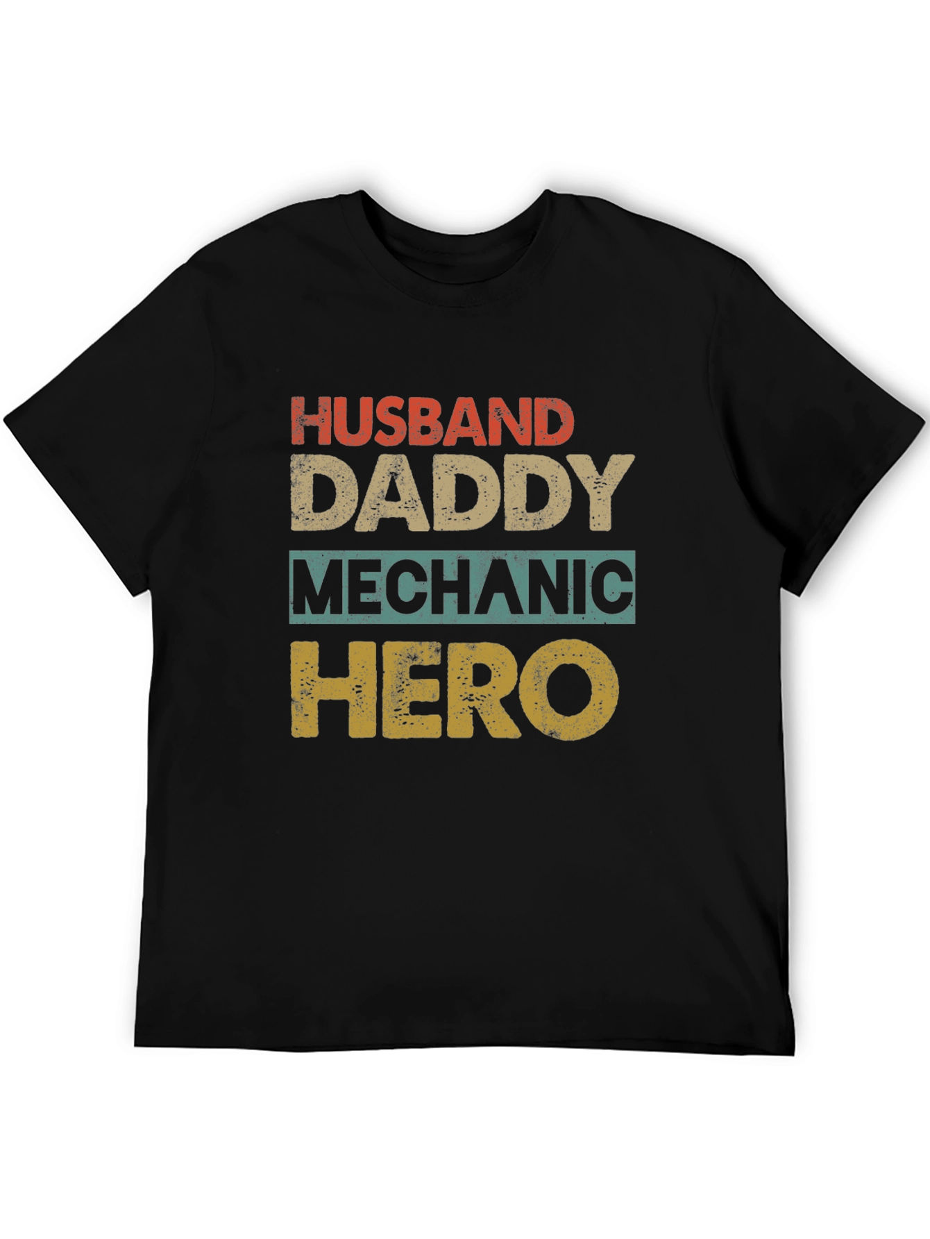 Husband Daddy Mechanic Hero Mens T-Shirt