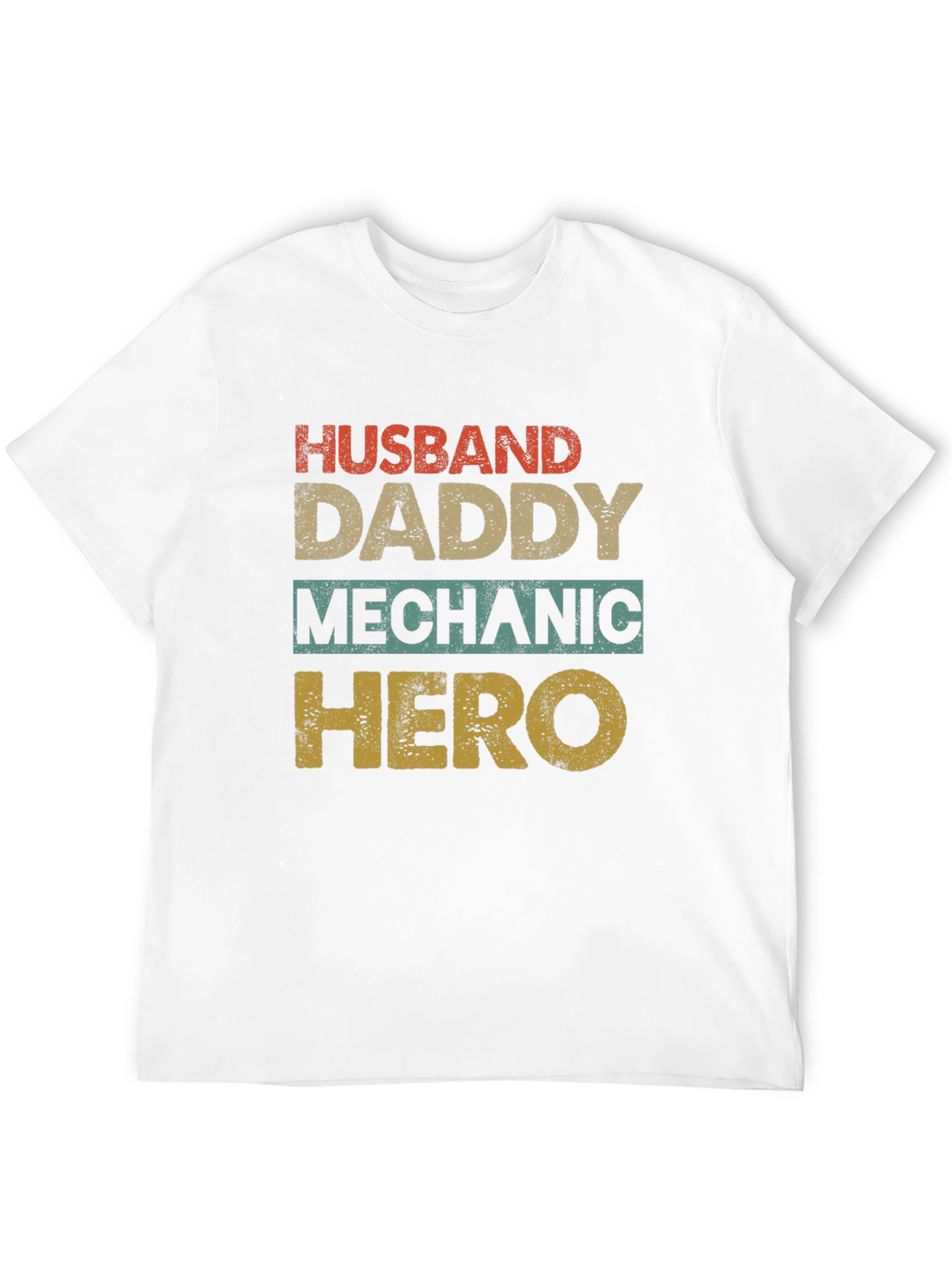 Husband Daddy Mechanic Hero Mens T-Shirt