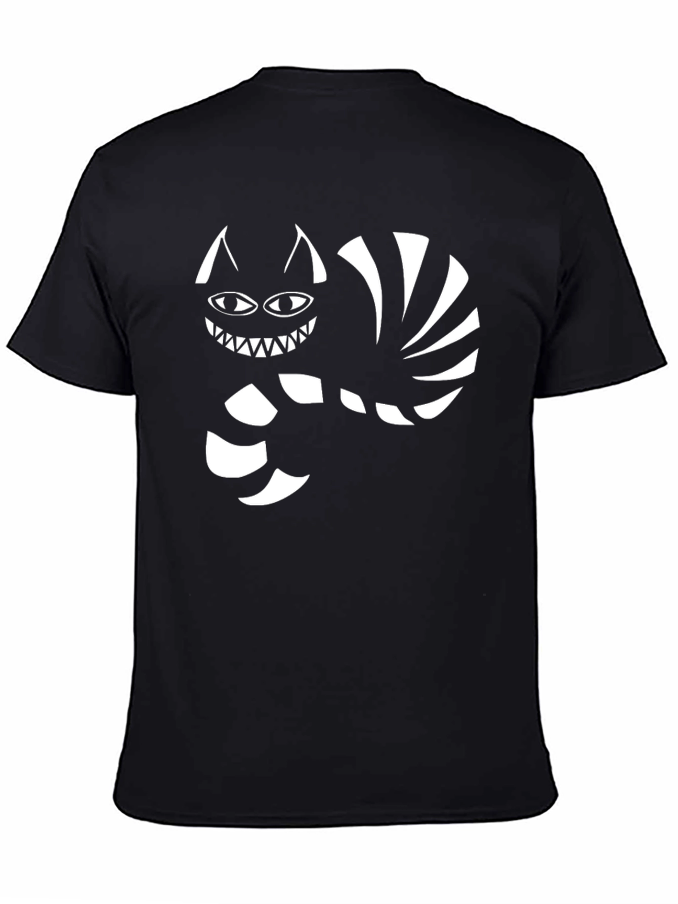 Cheshire Cat T-Shirt - Black Cotton Graphic Tee