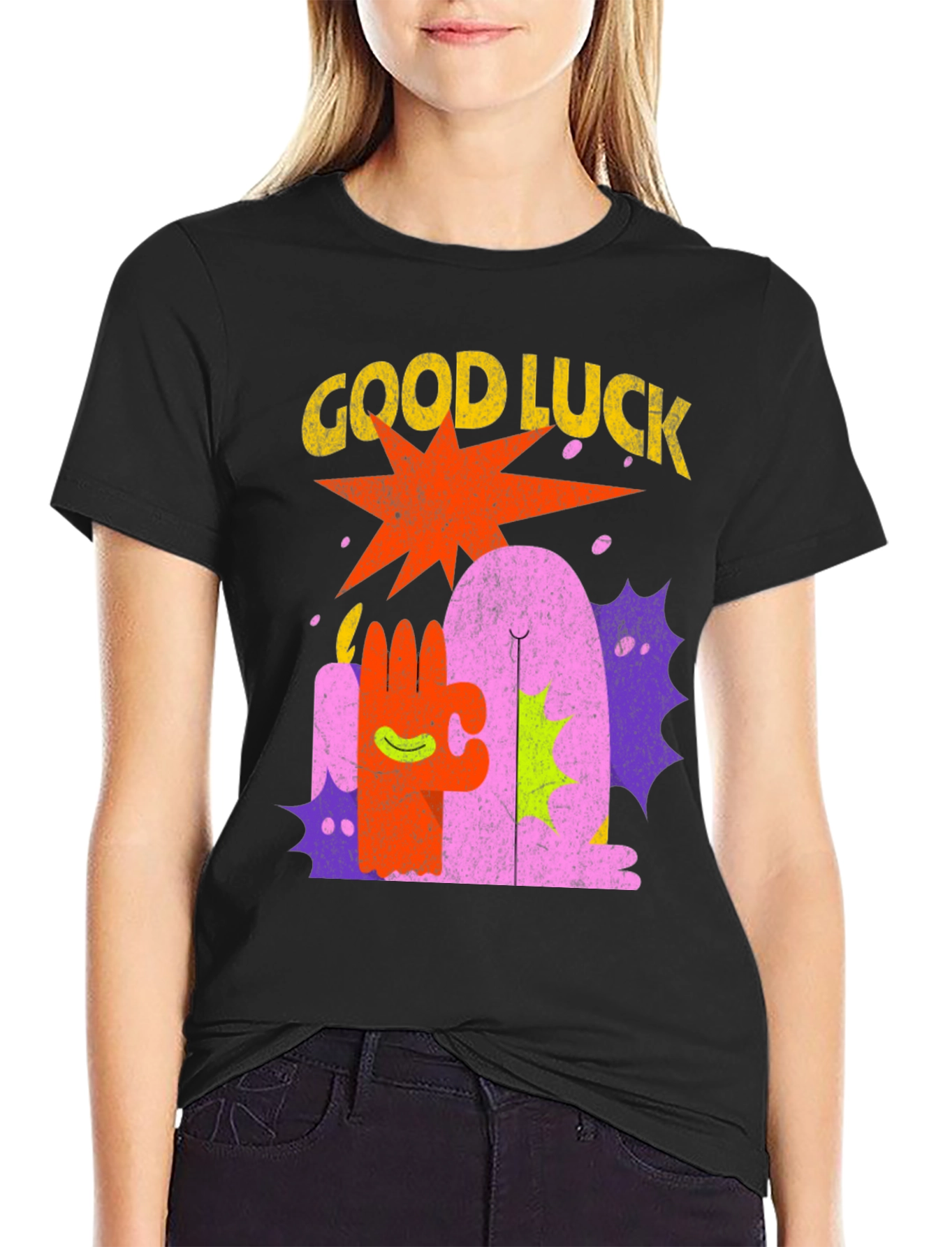 Good Luck Graphic Tee - Mens Black T-Shirt
