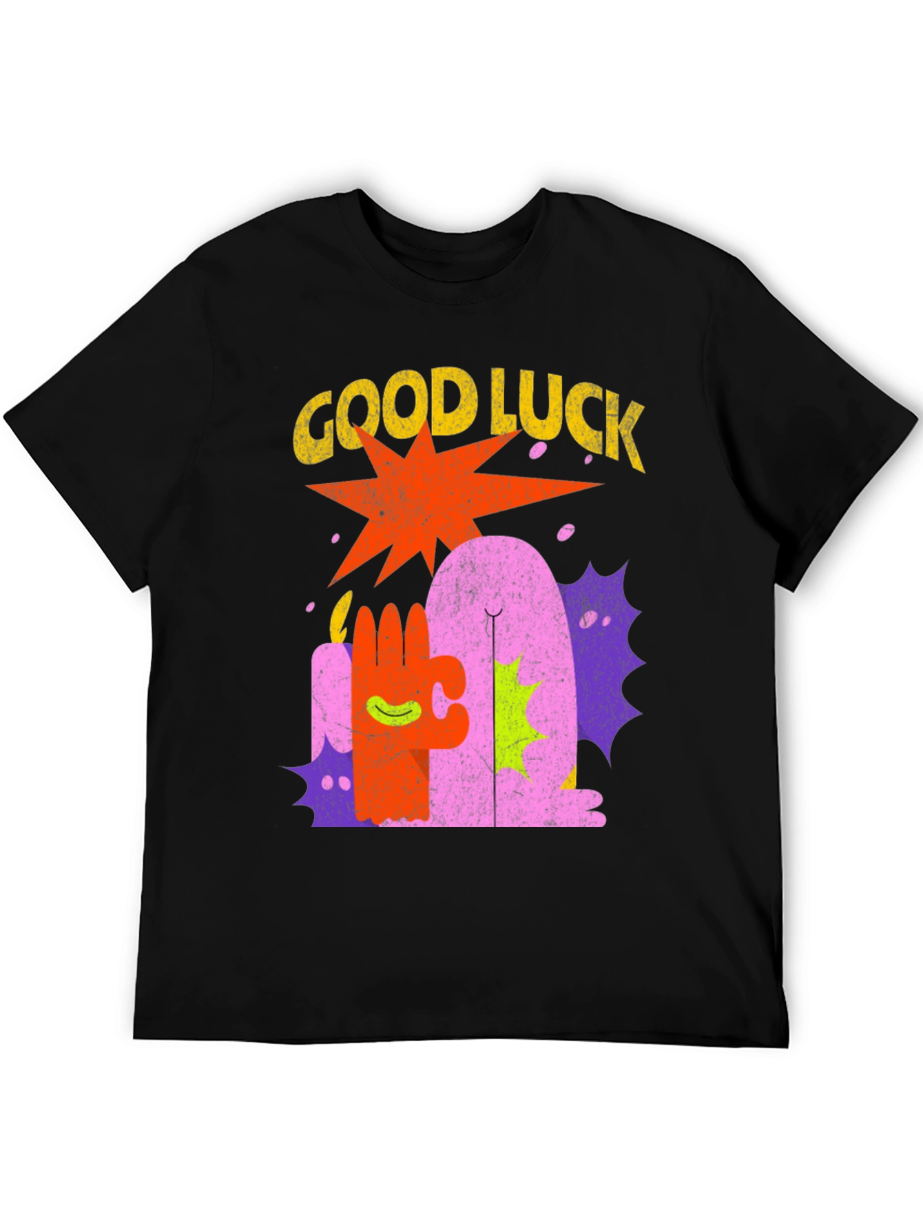 Good Luck Graphic Tee - Mens Black T-Shirt