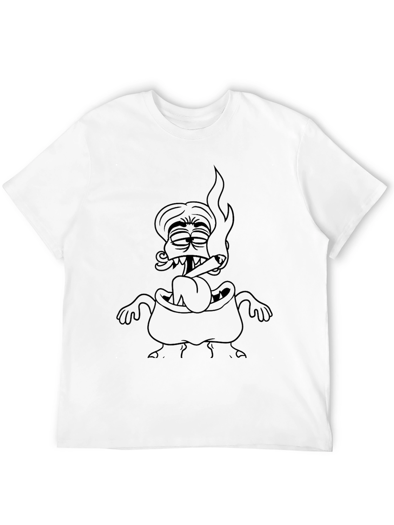 Cartoon Graphic T-Shirt - Black