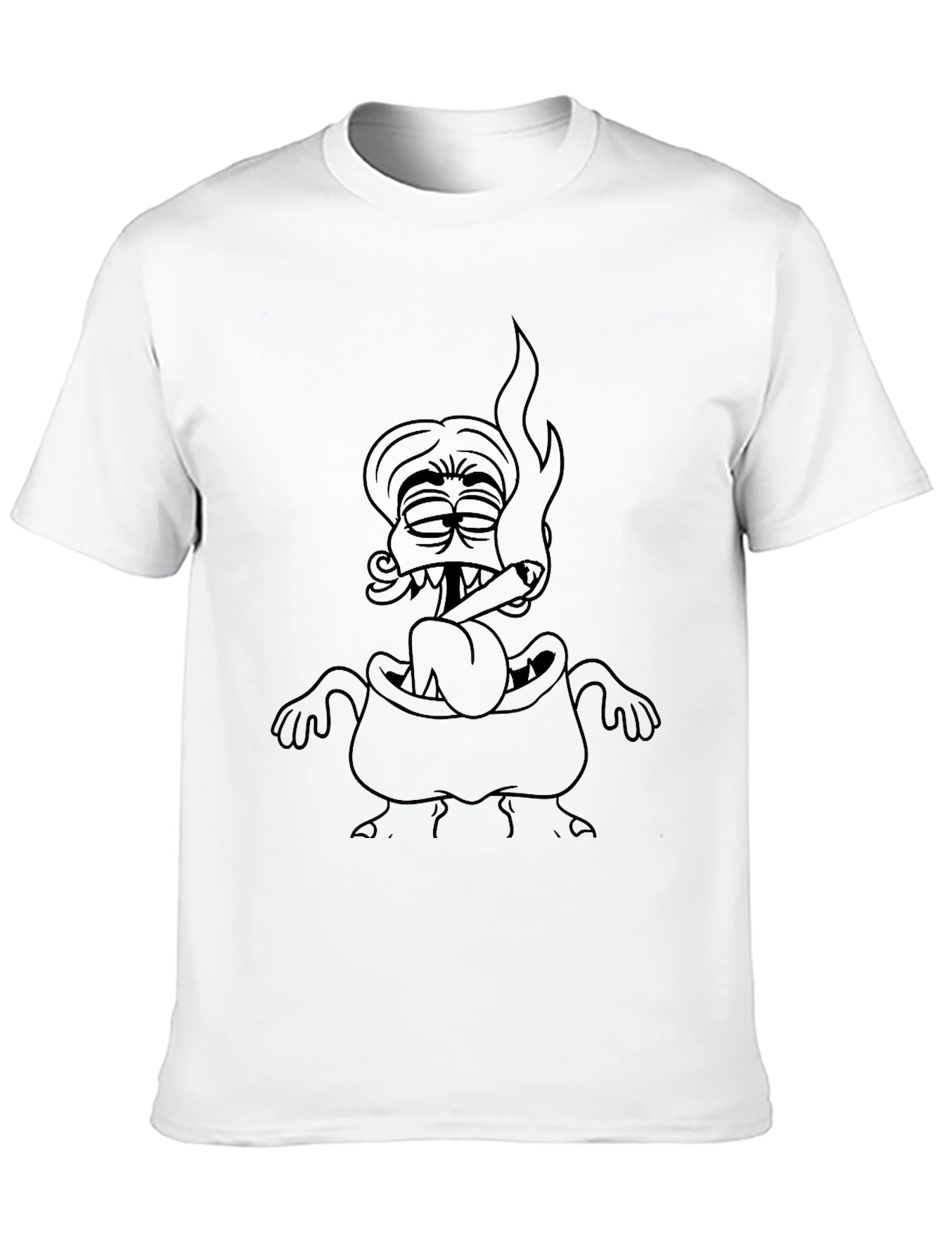 Cartoon Graphic T-Shirt - Black