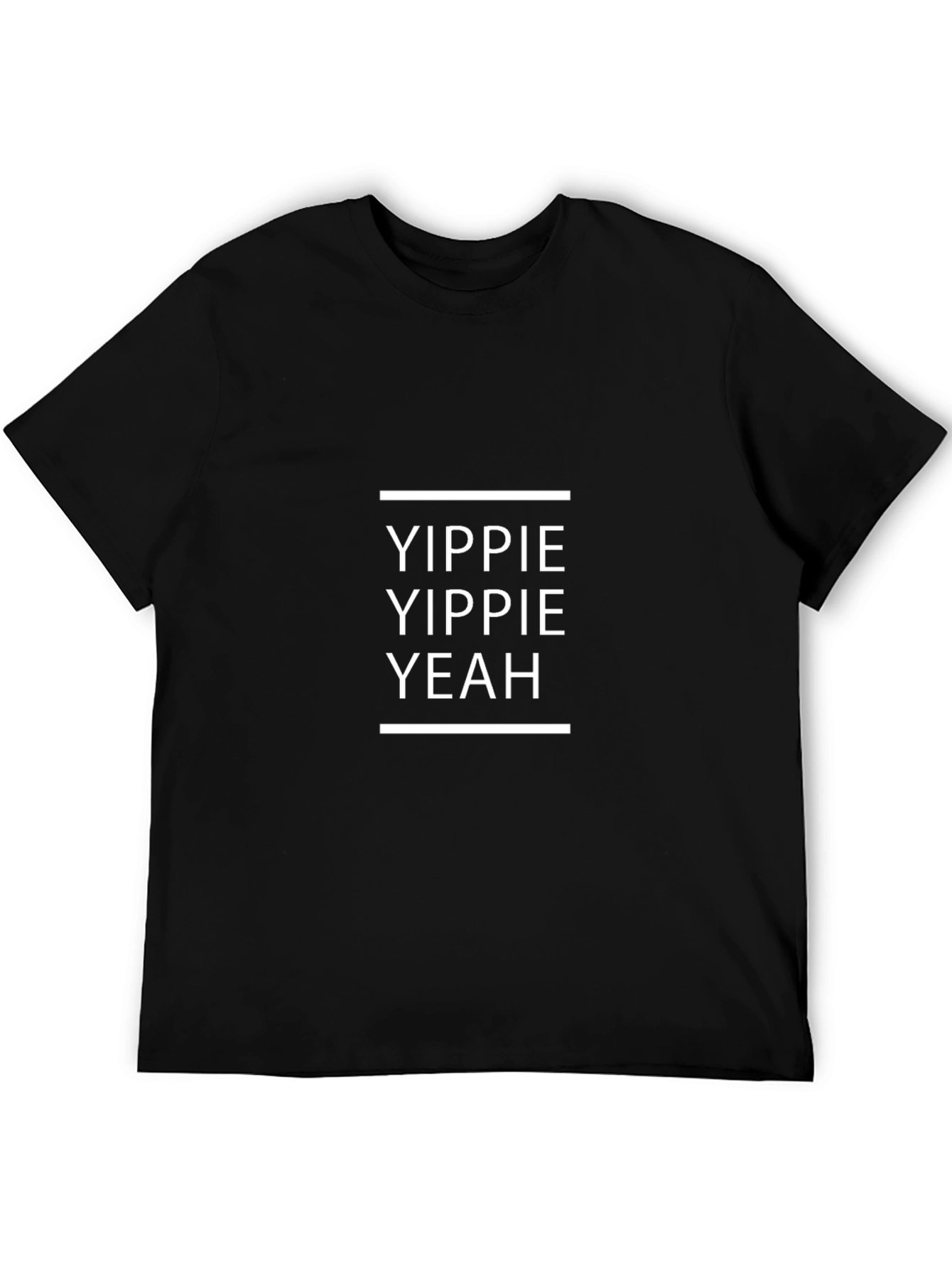 Yippie Yippie Yeah T-Shirt - Black Cotton Tee
