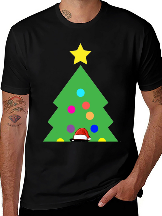 Festive Christmas Tree Graphic T-Shirt