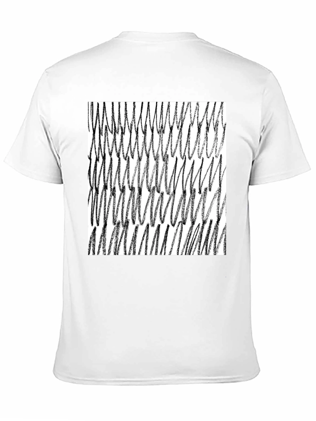 Abstract Scribble Graphic Tee - Black