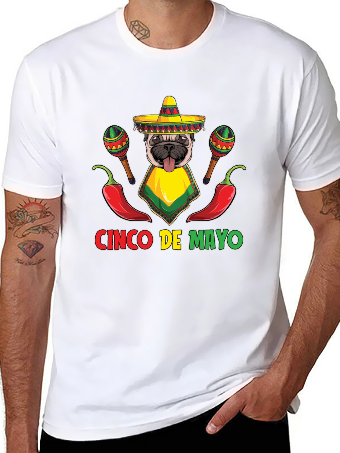 Cinco de Mayo Pug T-Shirt