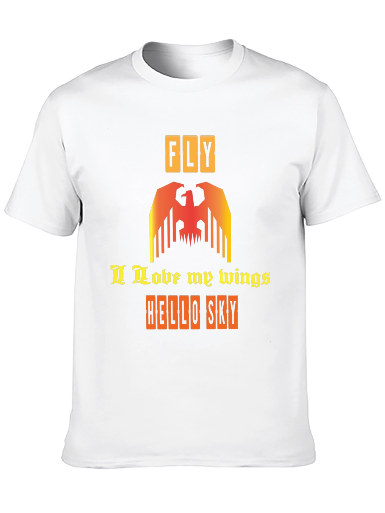 Fly with Wings Graphic Tee - Stylish Black T-Shirt