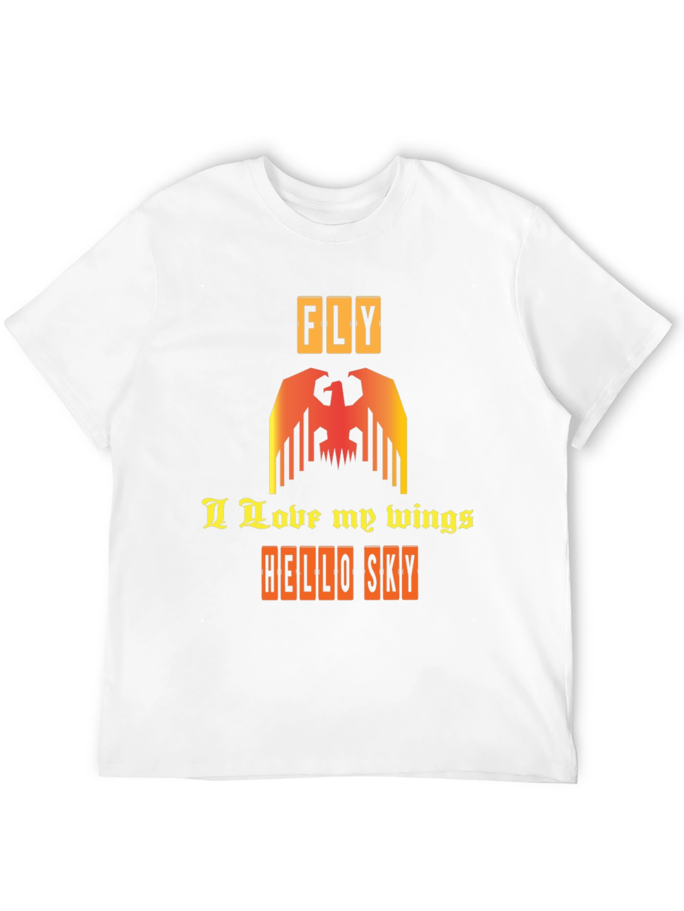 Fly with Wings Graphic Tee - Stylish Black T-Shirt