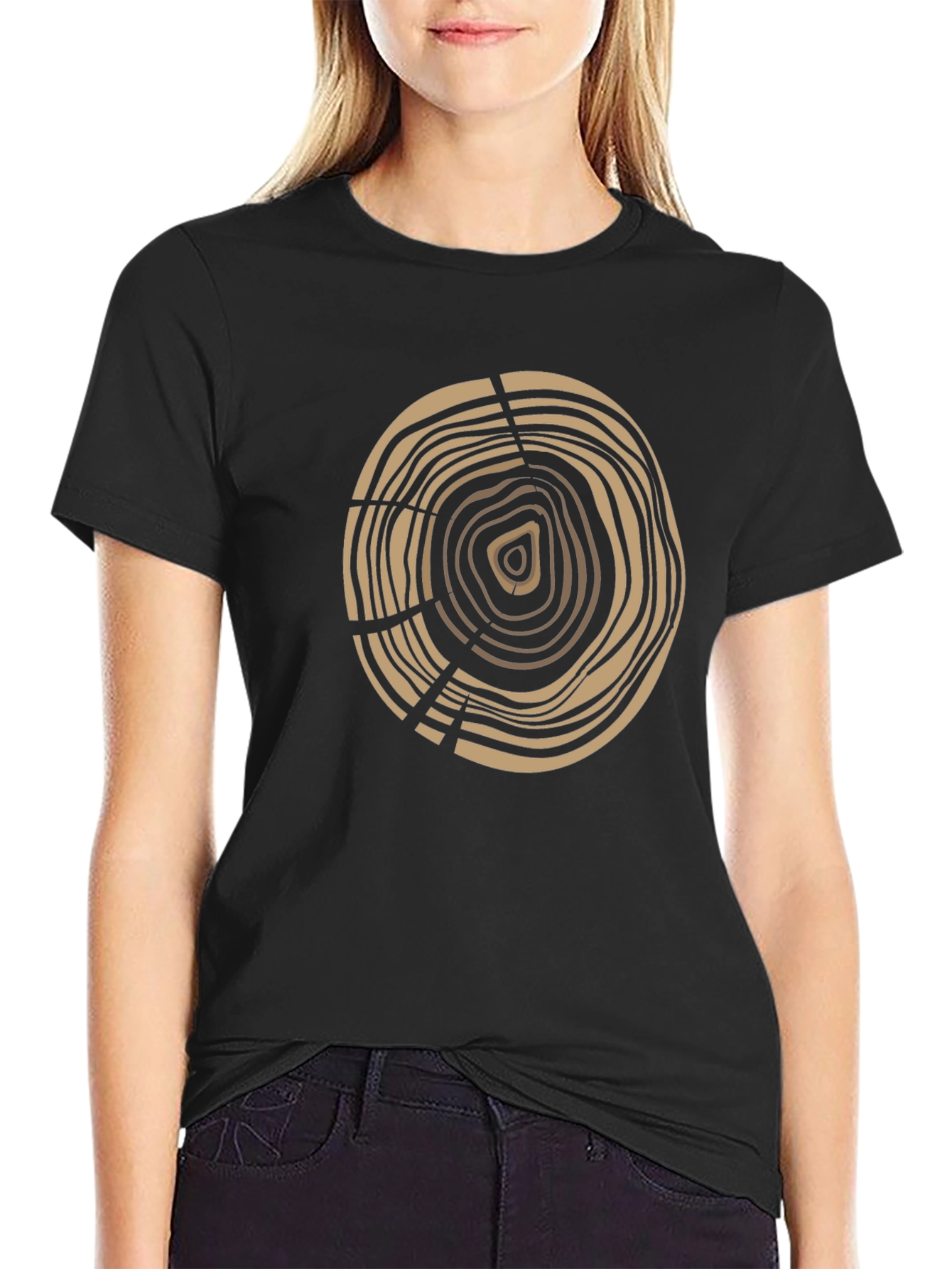 Tree Ring Graphic Tee - Earthy Design