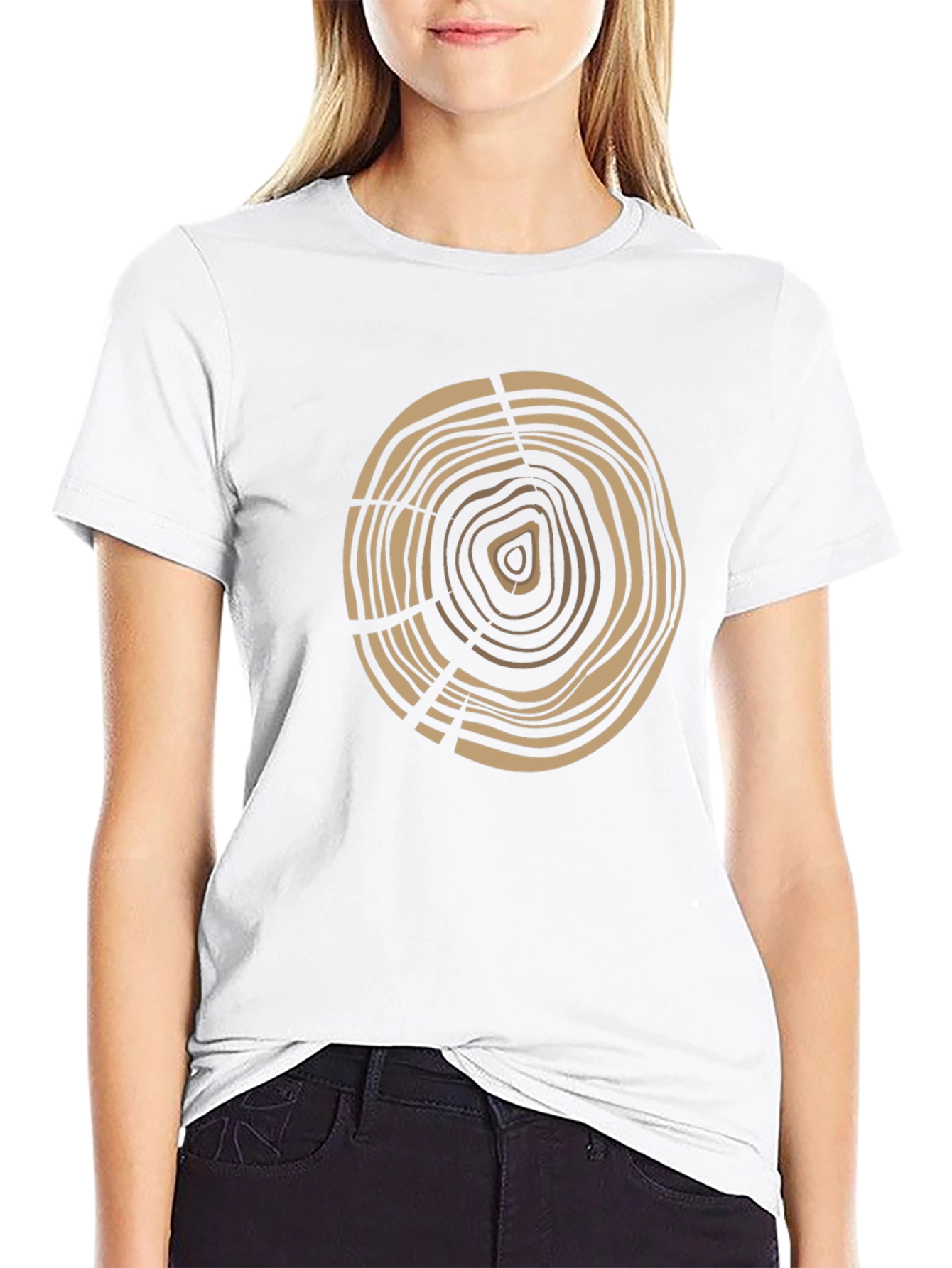 Tree Ring Graphic Tee - Earthy Design
