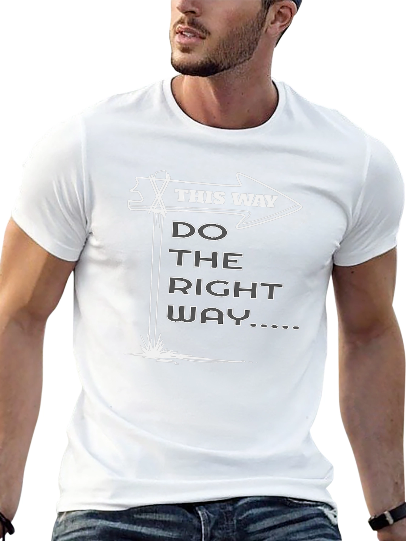 Do The Right Way T-Shirt - Black Cotton
